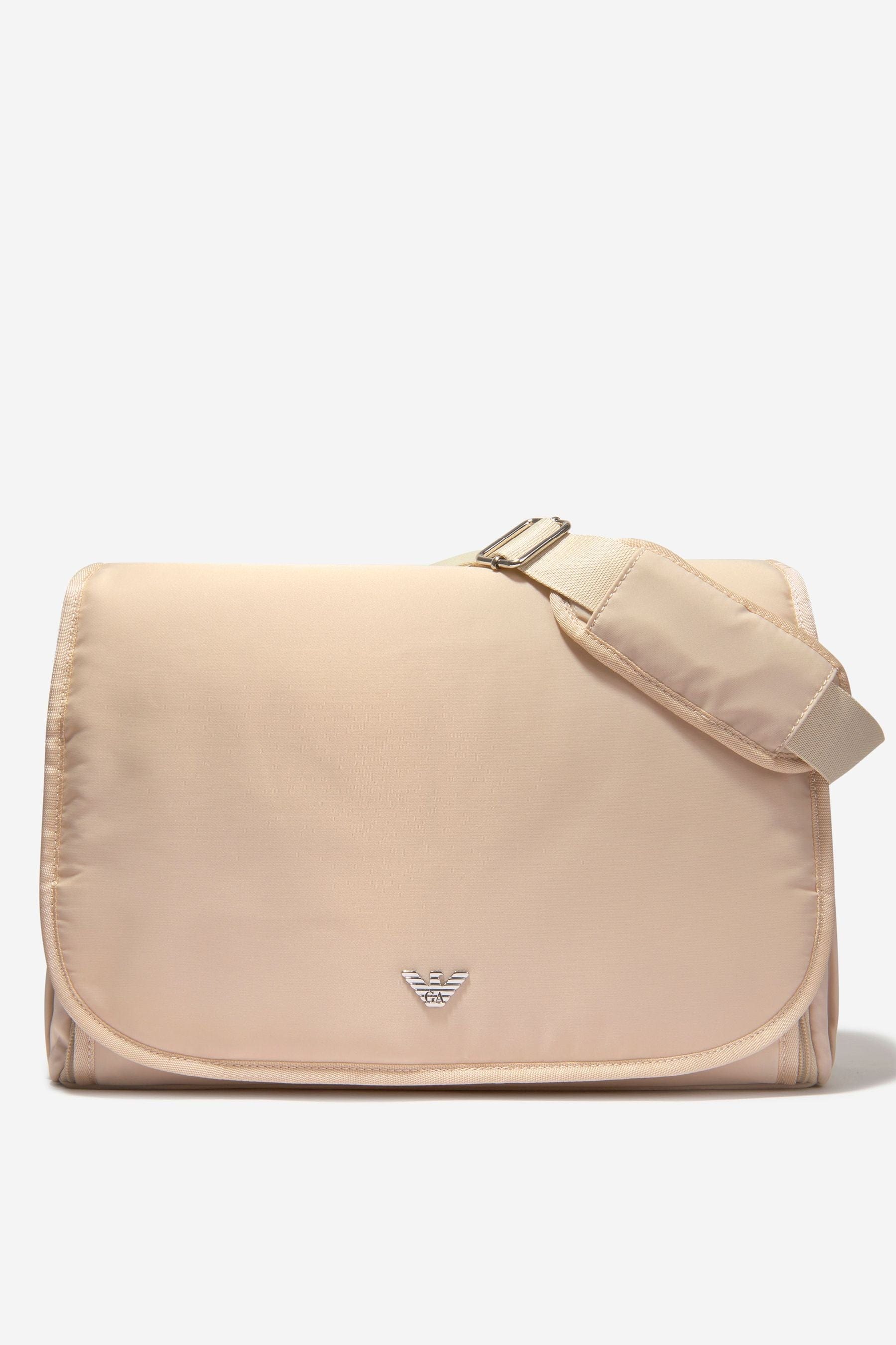 Emporio Armani Baby Logo Changing Bag in Beige