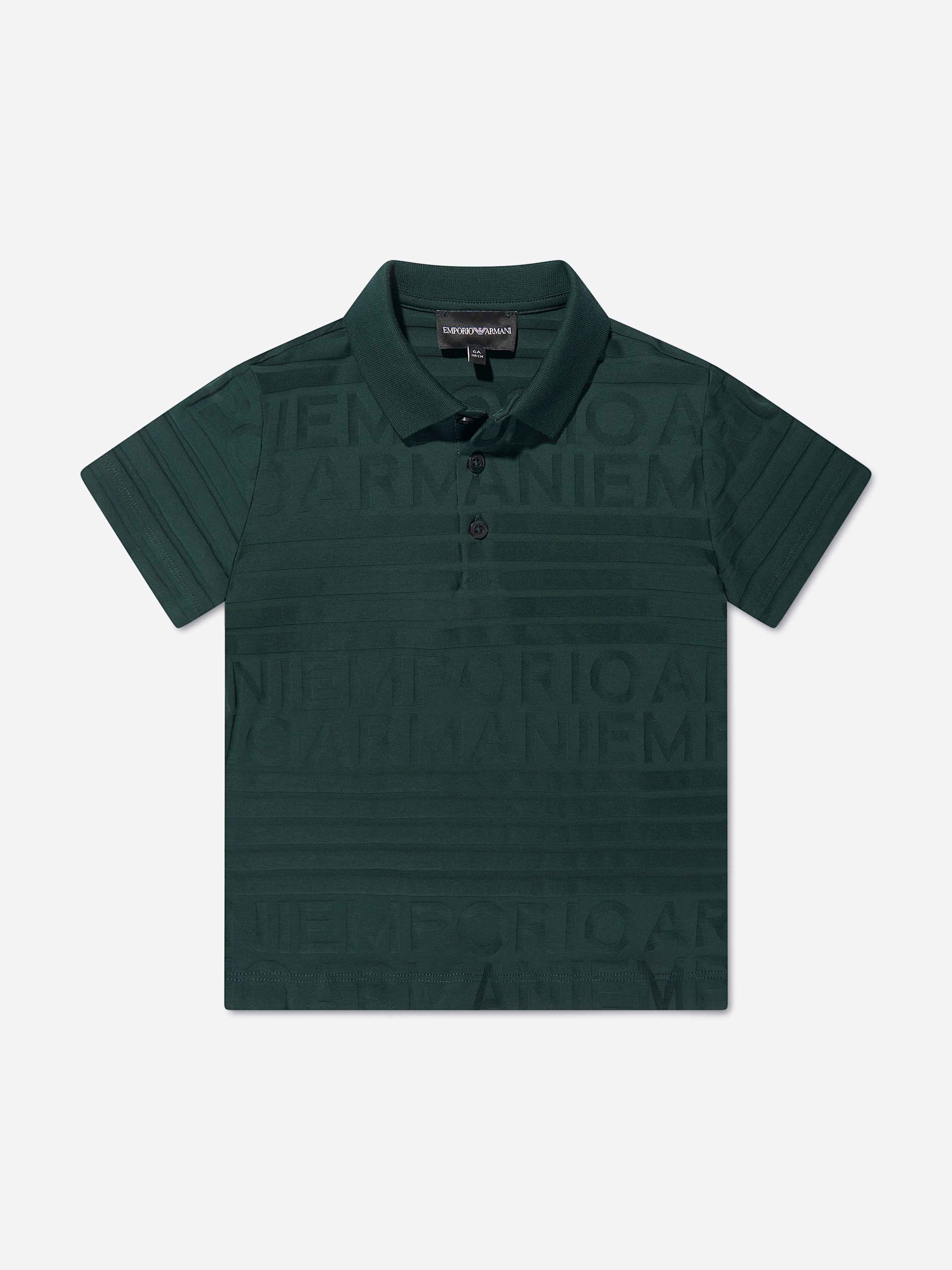 Emporio Armani Boys Embossed Logo Polo Shirt