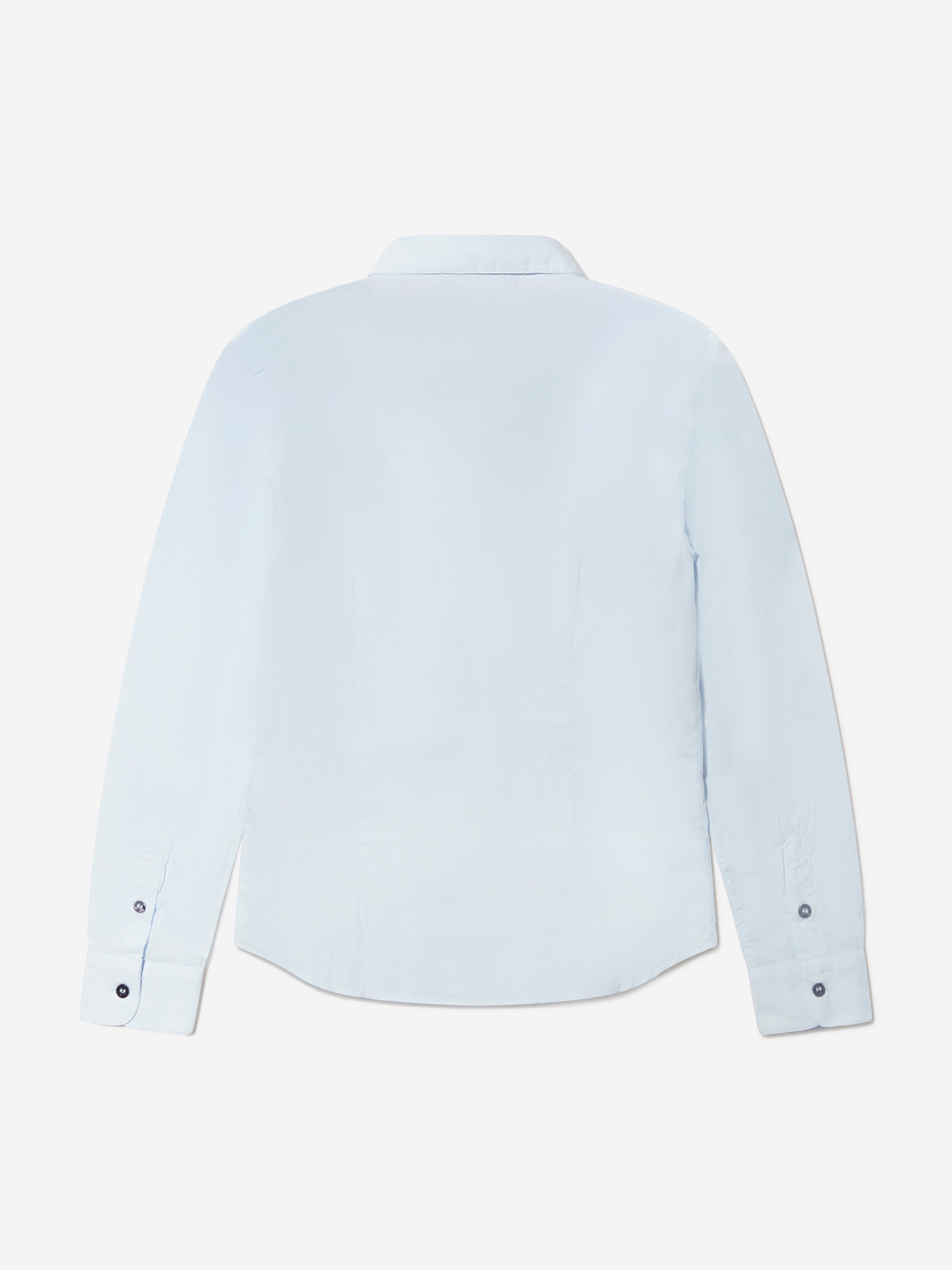 Emporio Armani Boys Long Sleeve Embroidered Logo Shirt