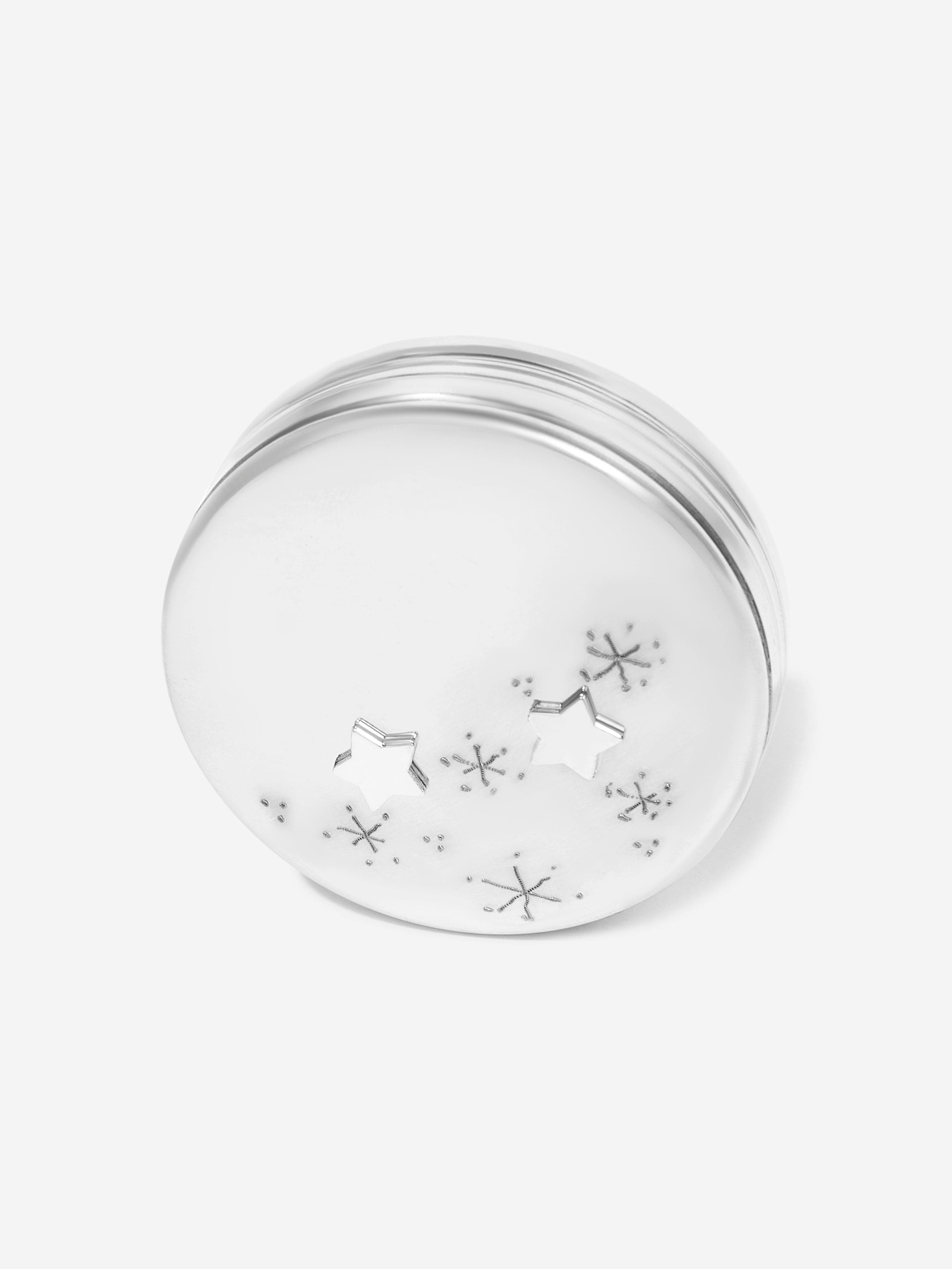 English Trousseau Baby Star Keepsake Box in Silver