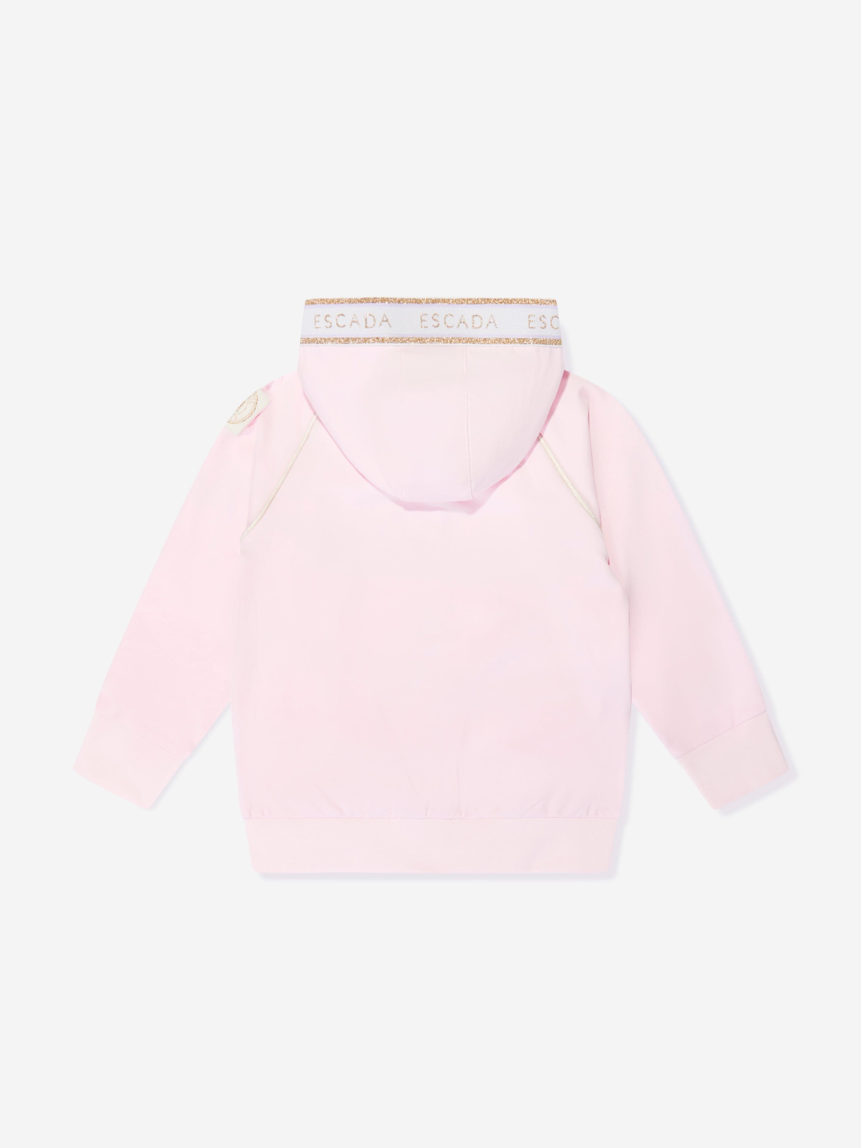 Escada Girls Logo Zip Up Top in Pink