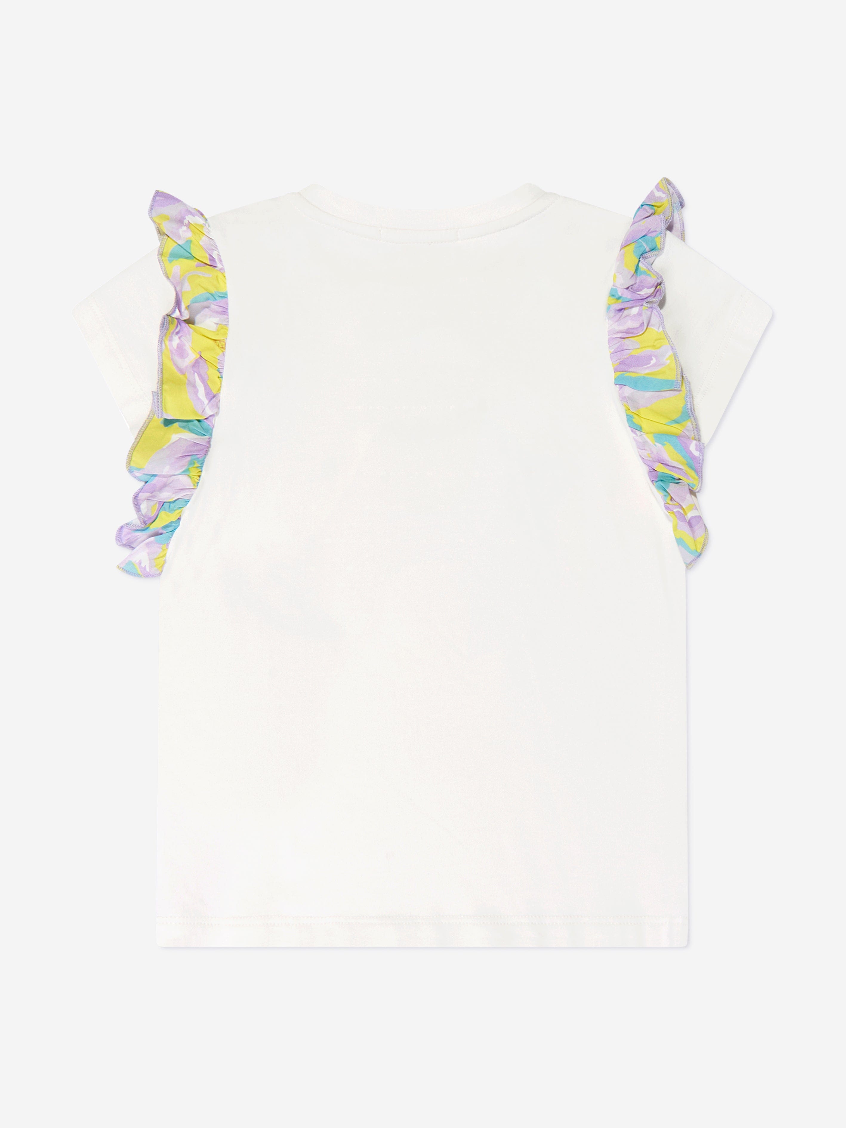 Escada Girls Logo Print T-Shirt in White