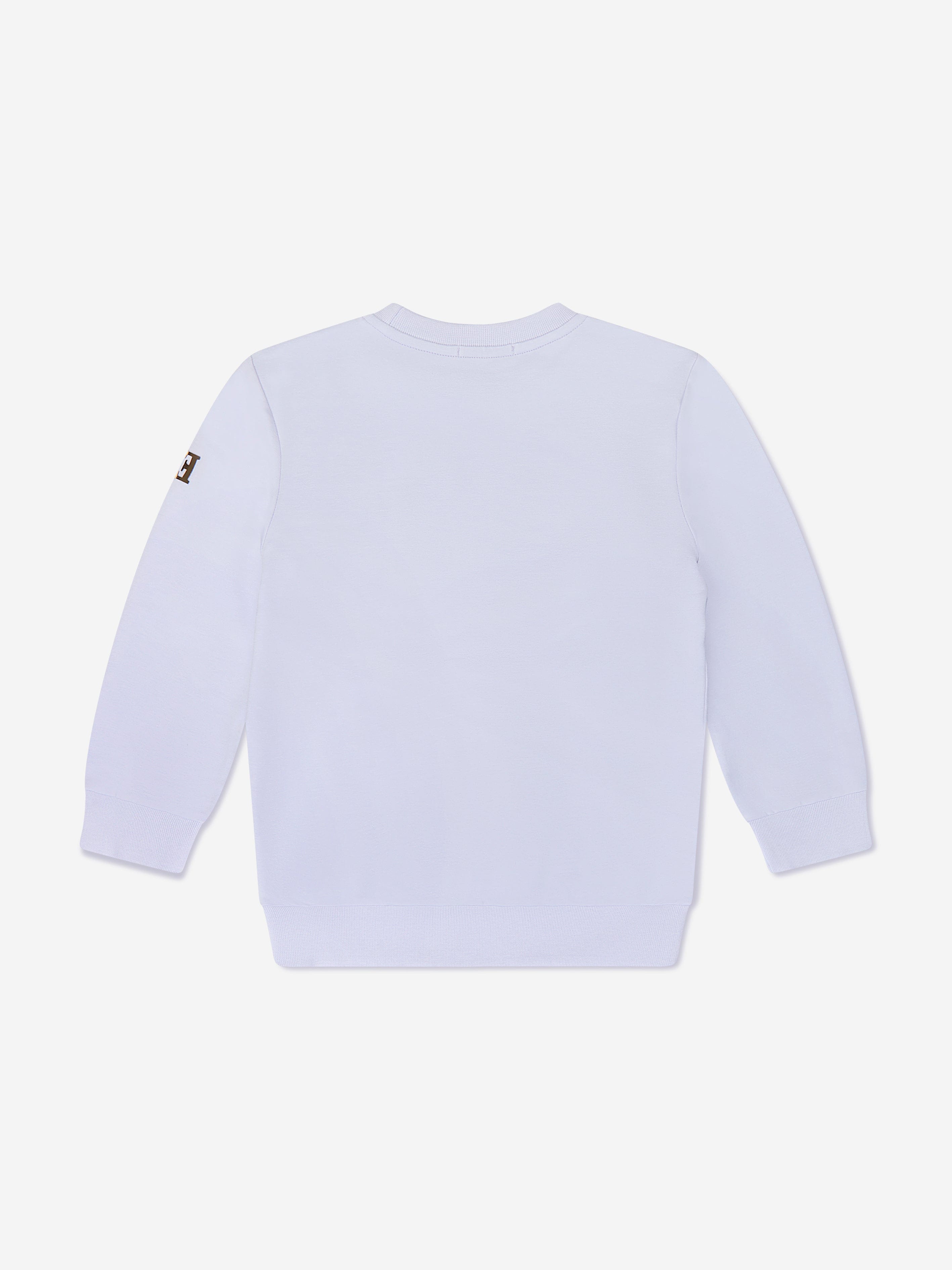 Escada Girls Embroidered Logo Sweatshirt in Purple