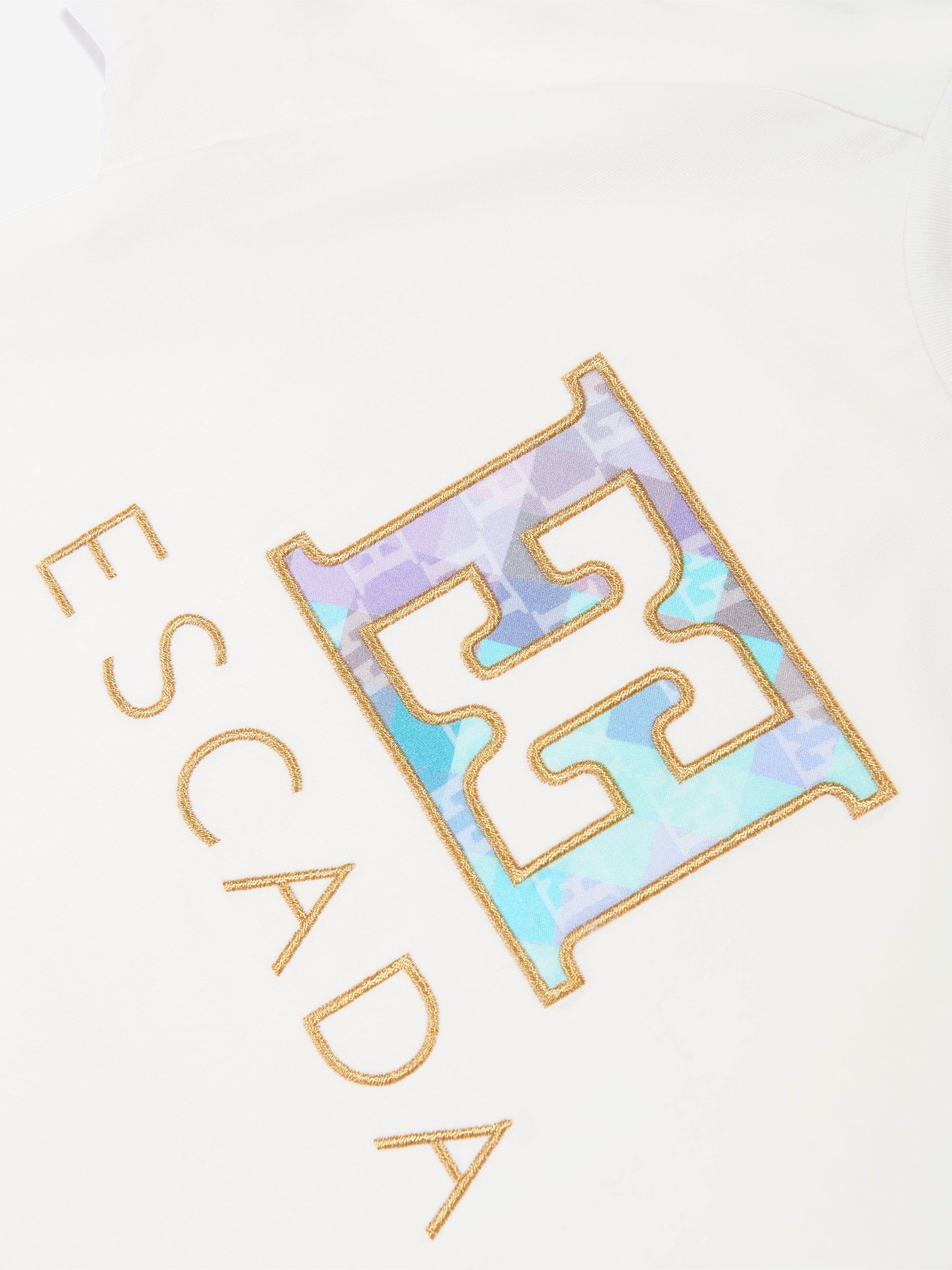 Escada Girls Embroidered Logo T-Shirt in White