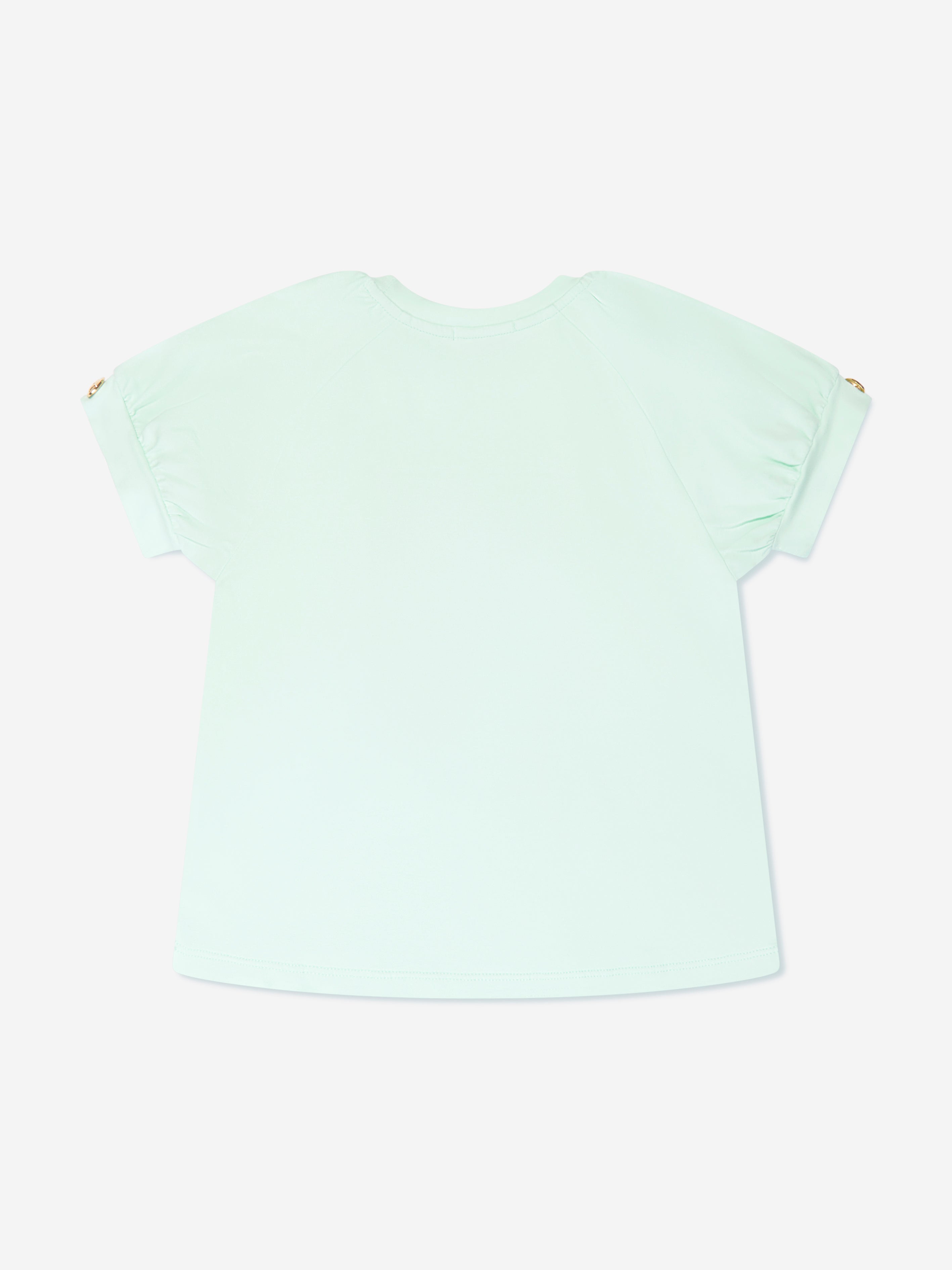 Escada Girls Embroidered Logo T-Shirt in Blue