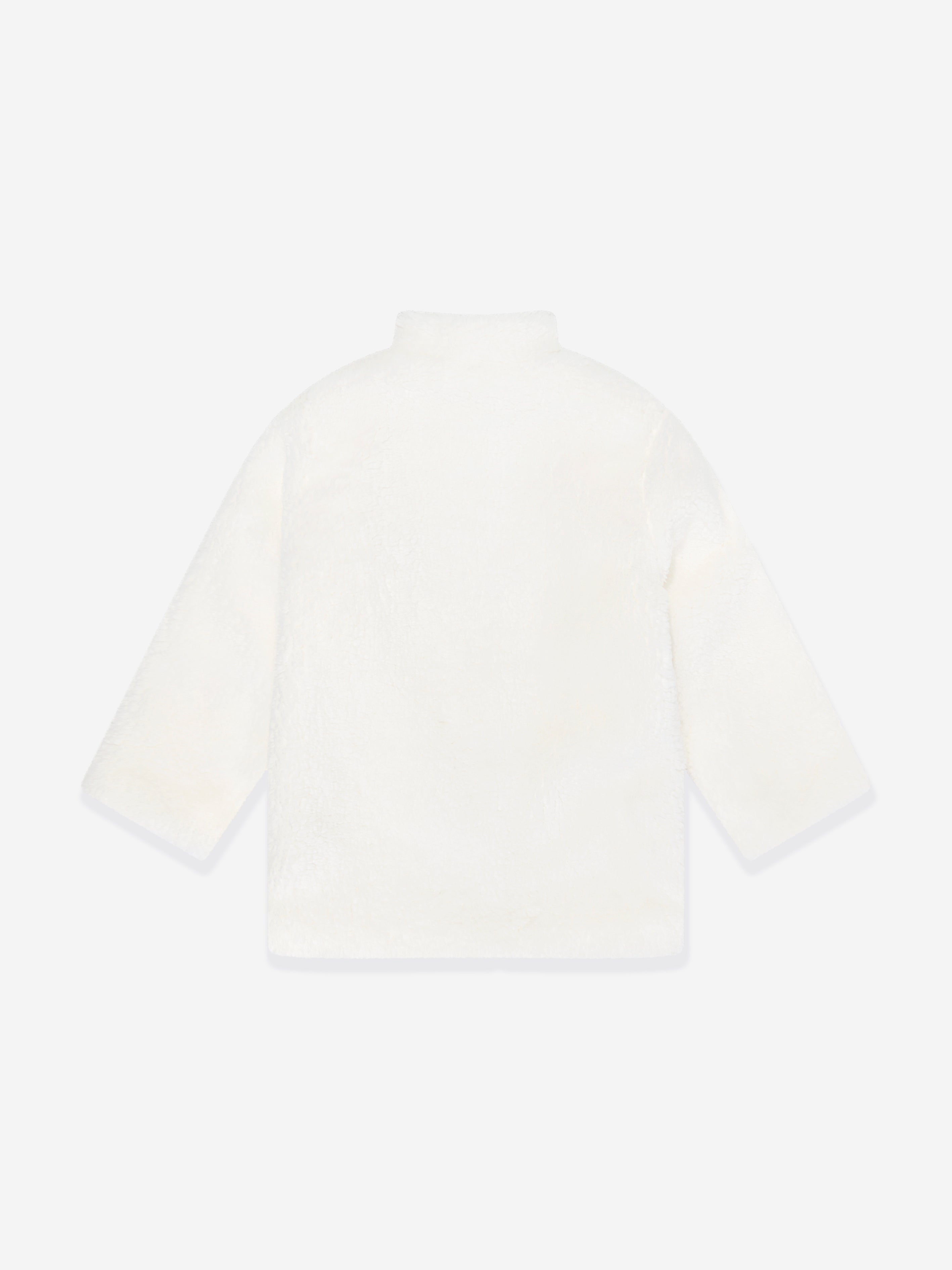 Escada Girls Embroidered Logo Jacket in White