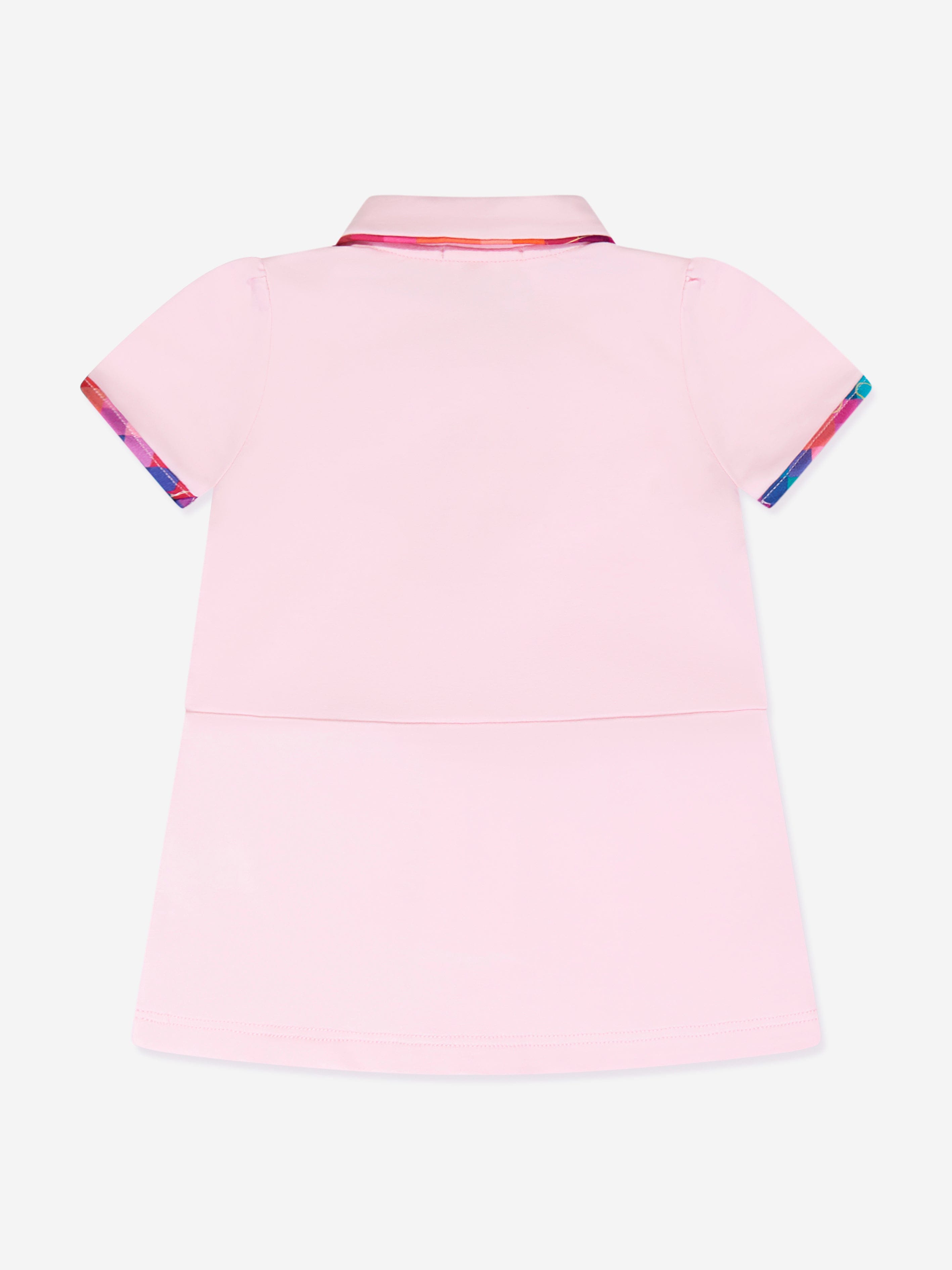 Escada Baby Girls Embroidered Logo Dress in Pink