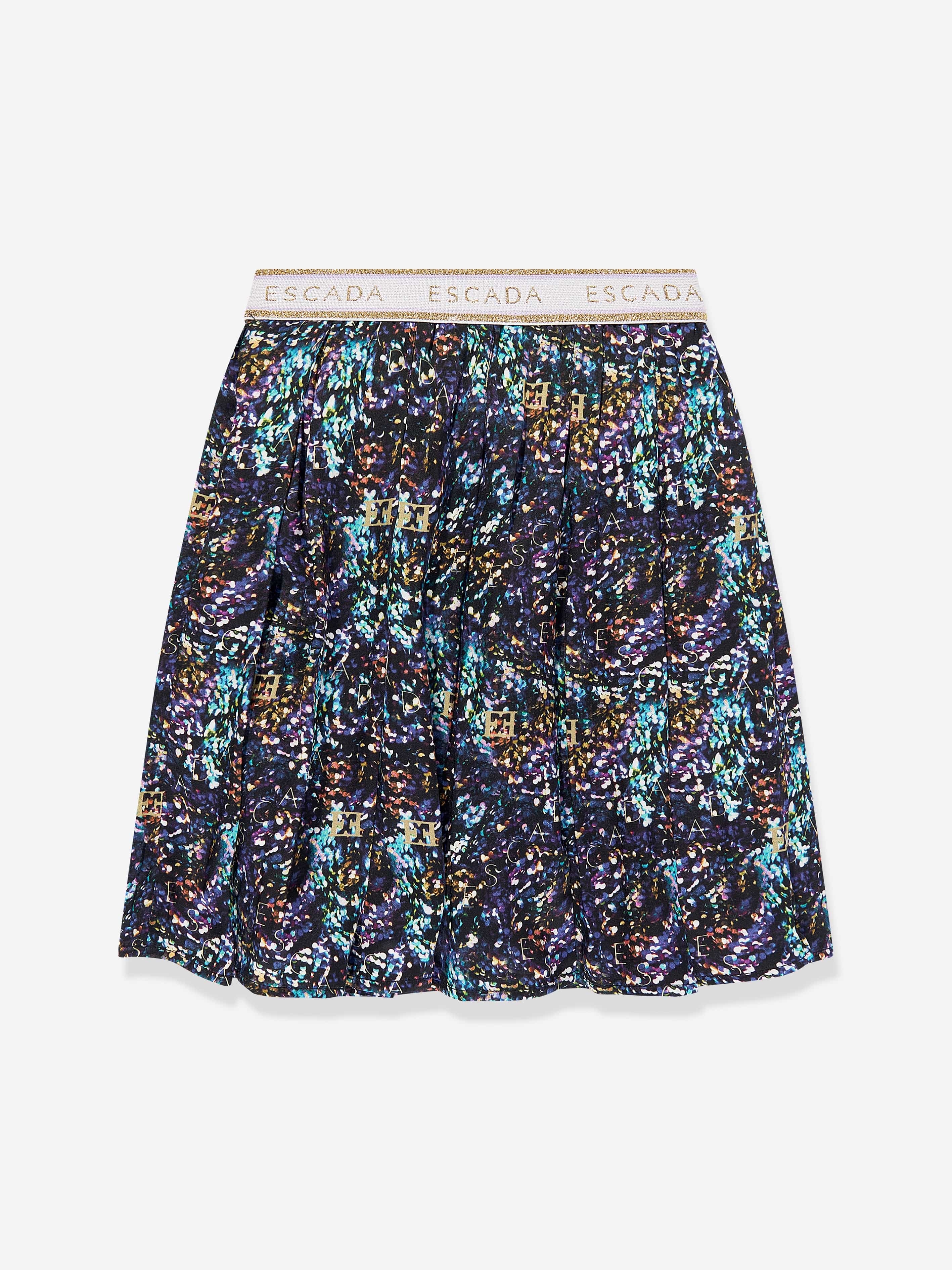 Escada Girls Printed Skirt in Navy