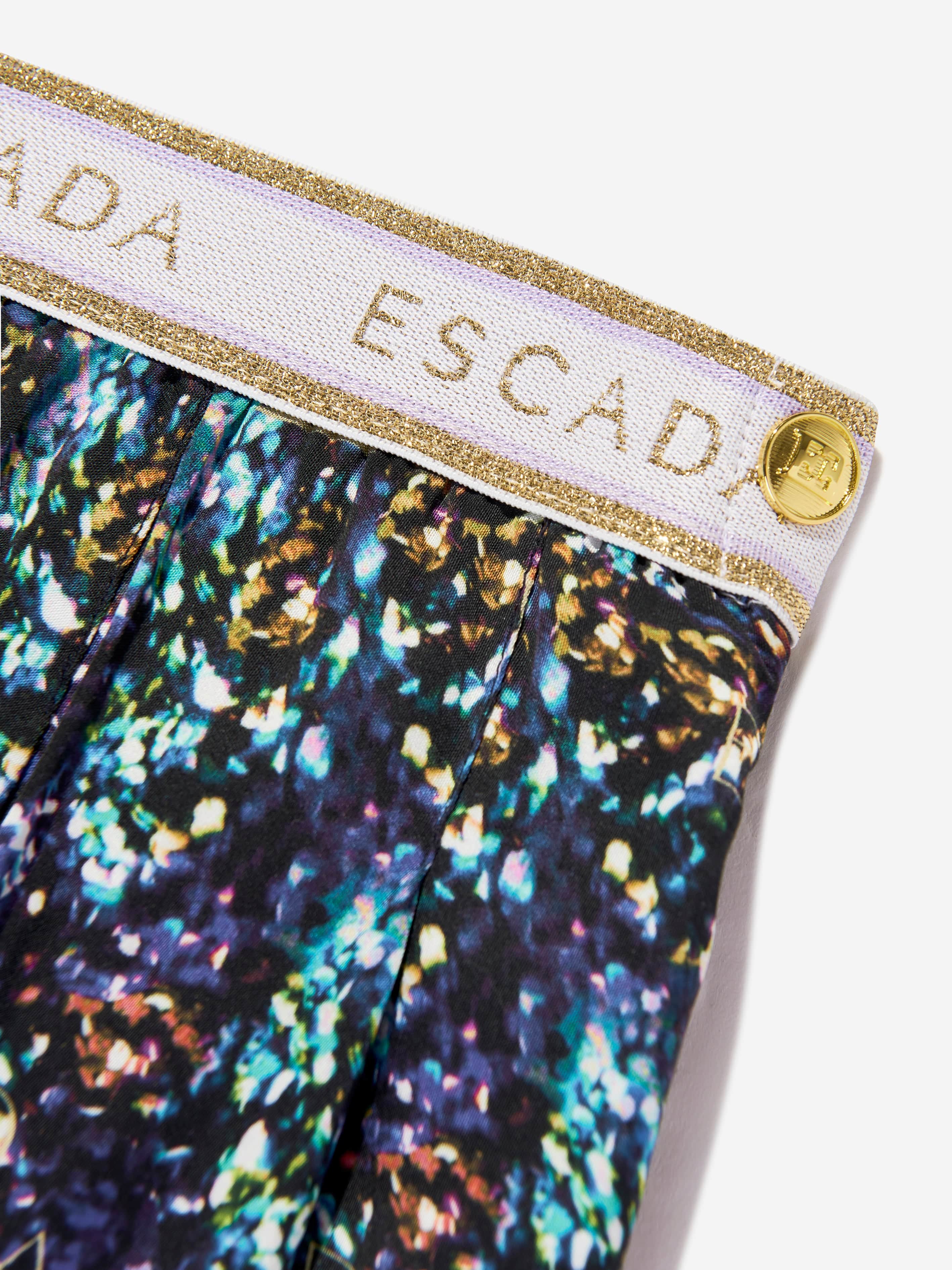 Escada Girls Printed Skirt in Navy