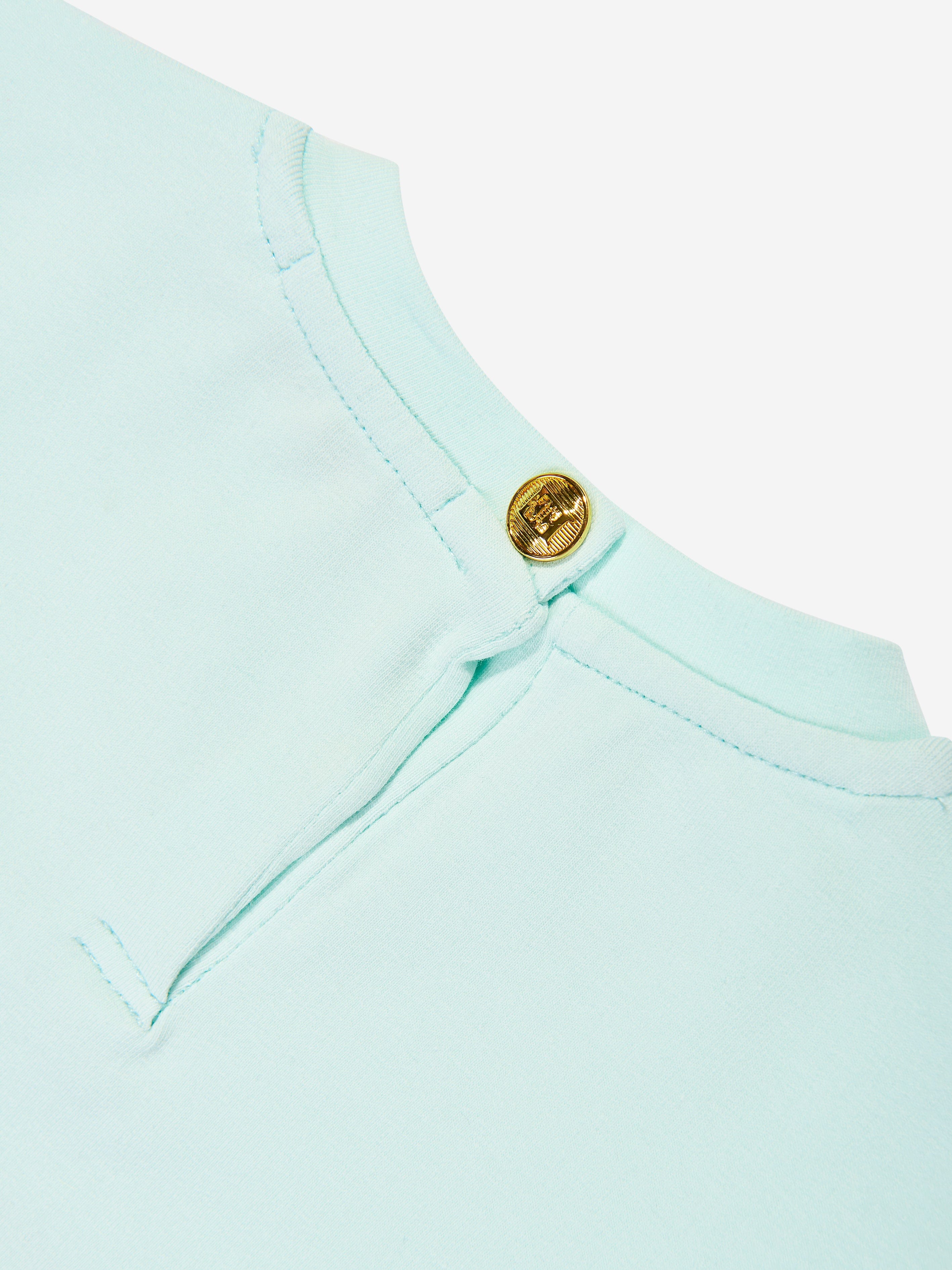 Escada Girls Logo Print T-Shirt in Blue