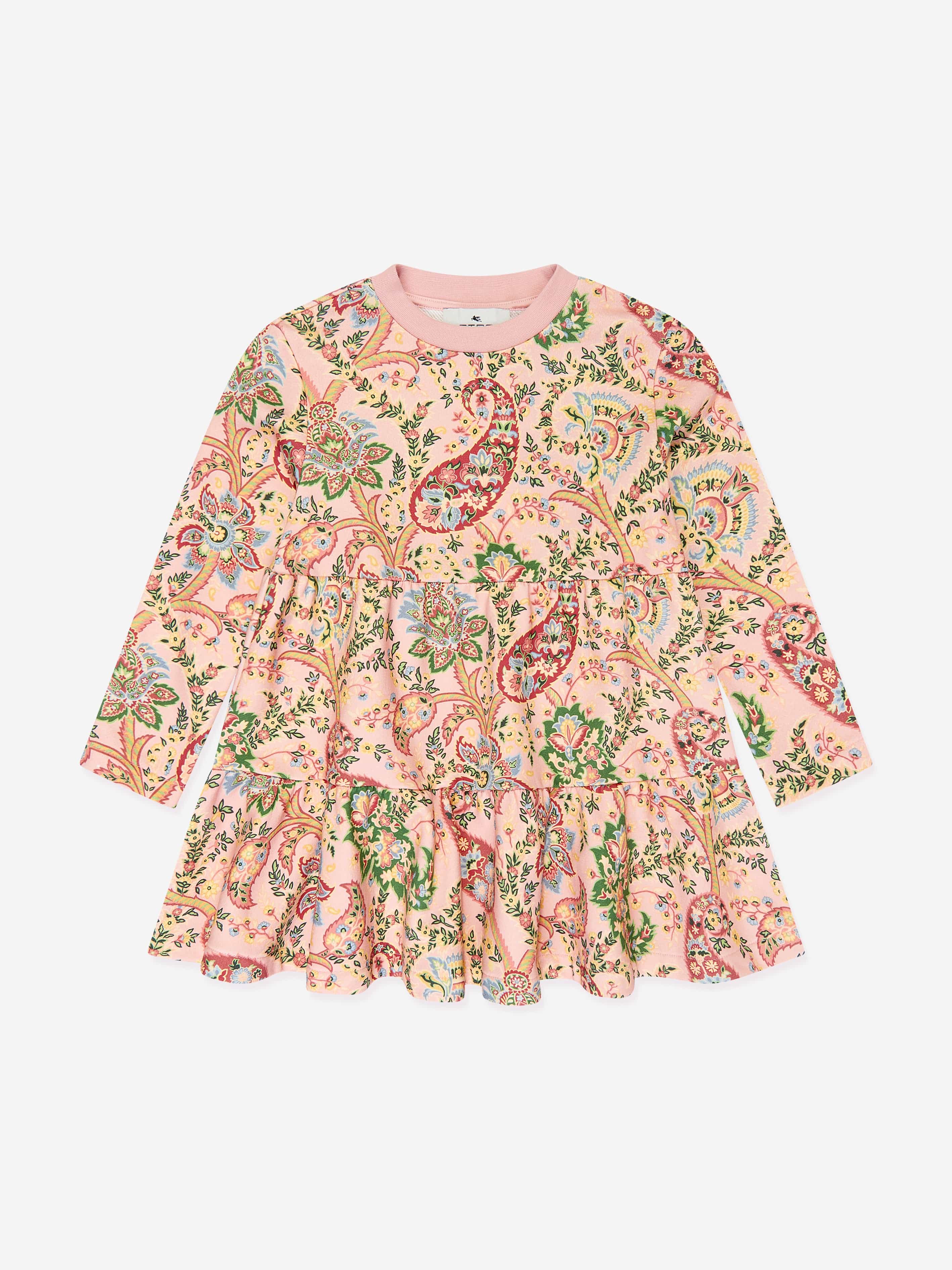 Etro Girls Paisley Print Dress in Multicolour