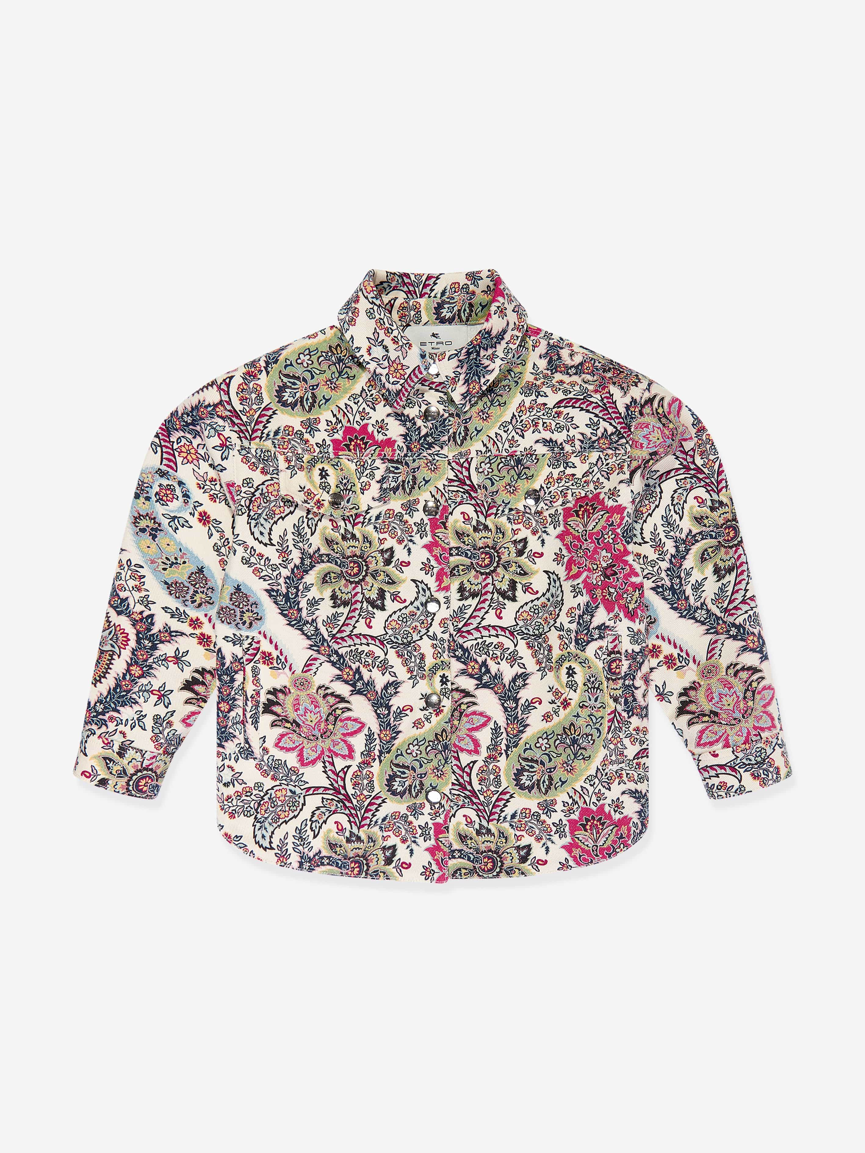 Etro Girls Floral Paisley Jacket in Multicolour