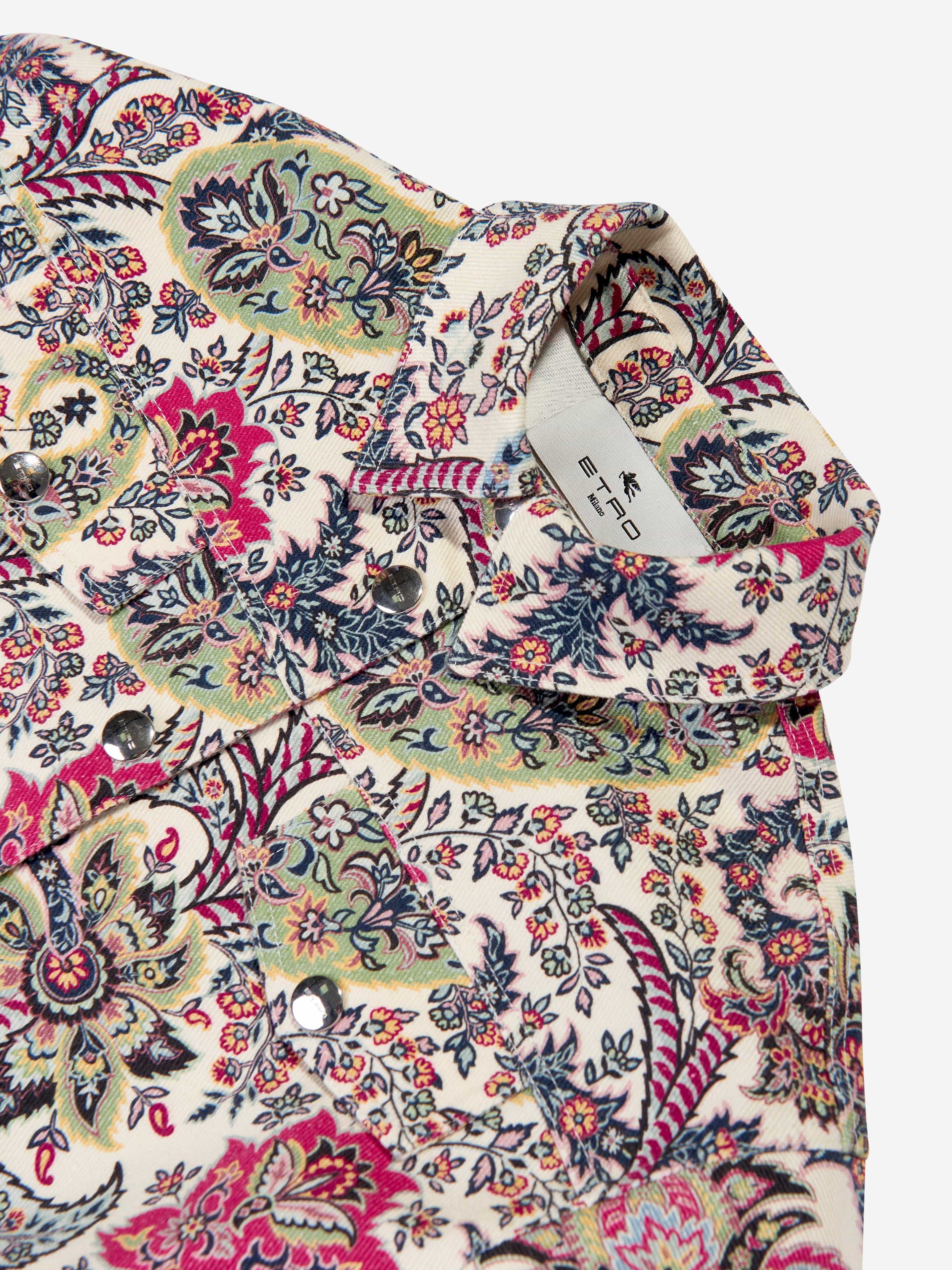 Etro Girls Floral Paisley Jacket in Multicolour