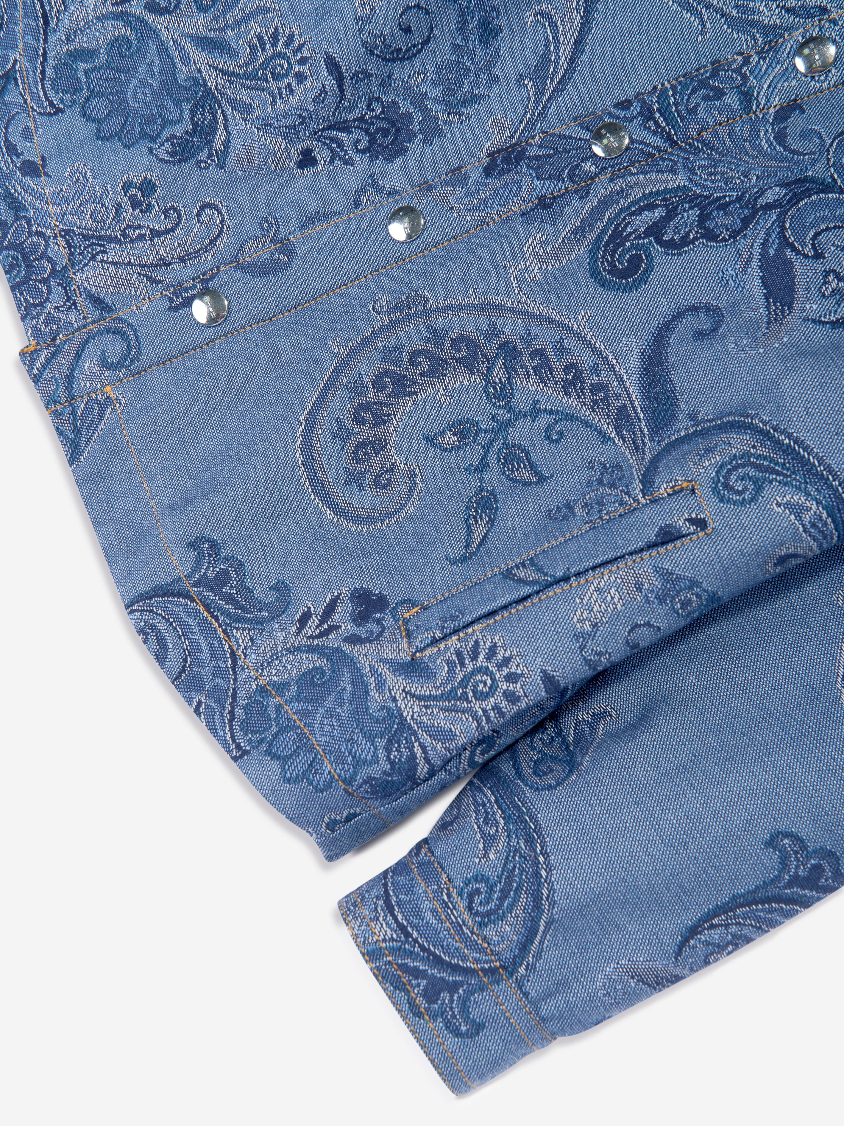 Etro Kids Paisley Print Jacket in Blue