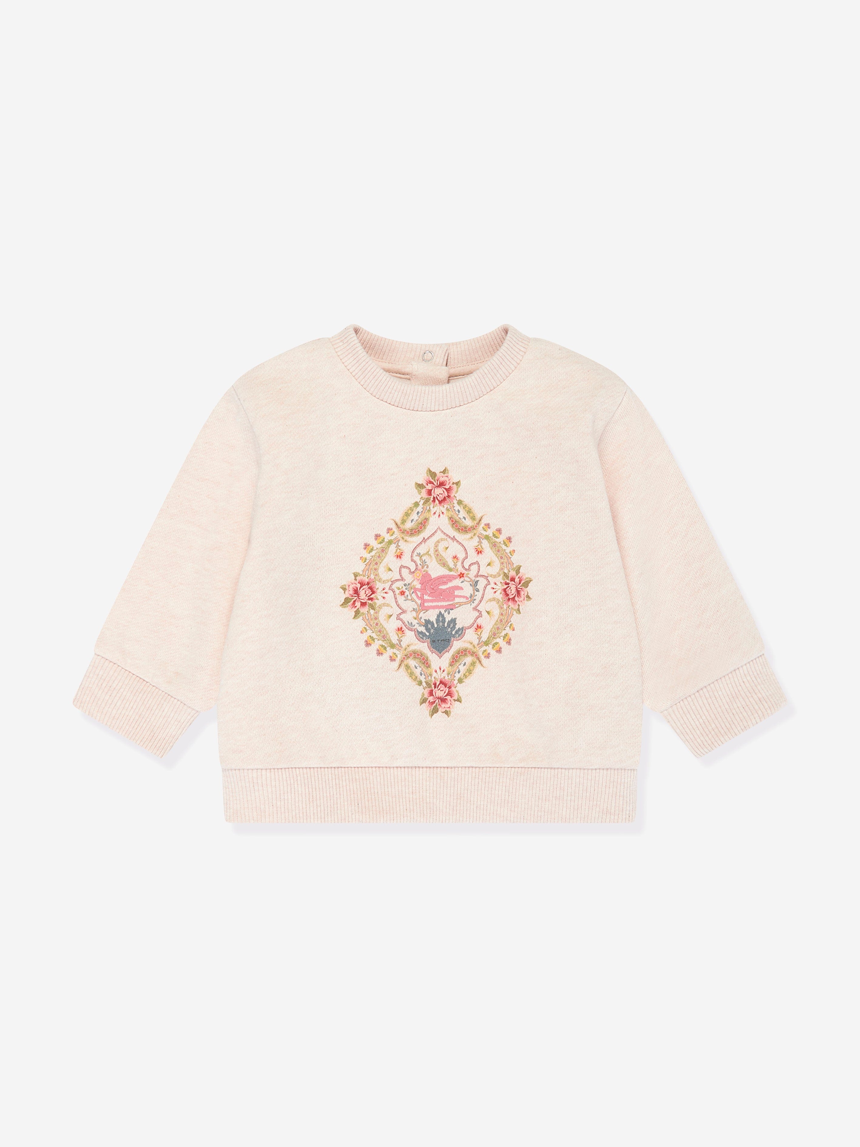 Etro Baby Girls Floral Sweatshirt in Beige