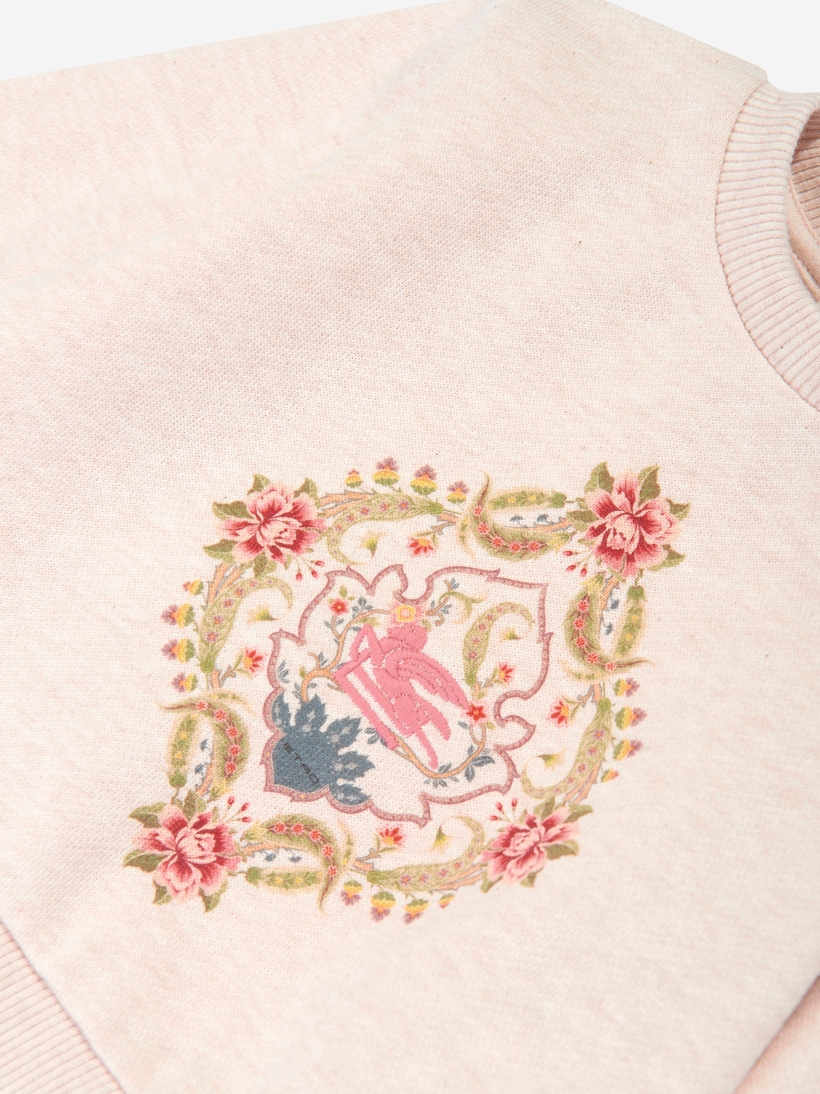 Etro Baby Girls Floral Sweatshirt in Beige