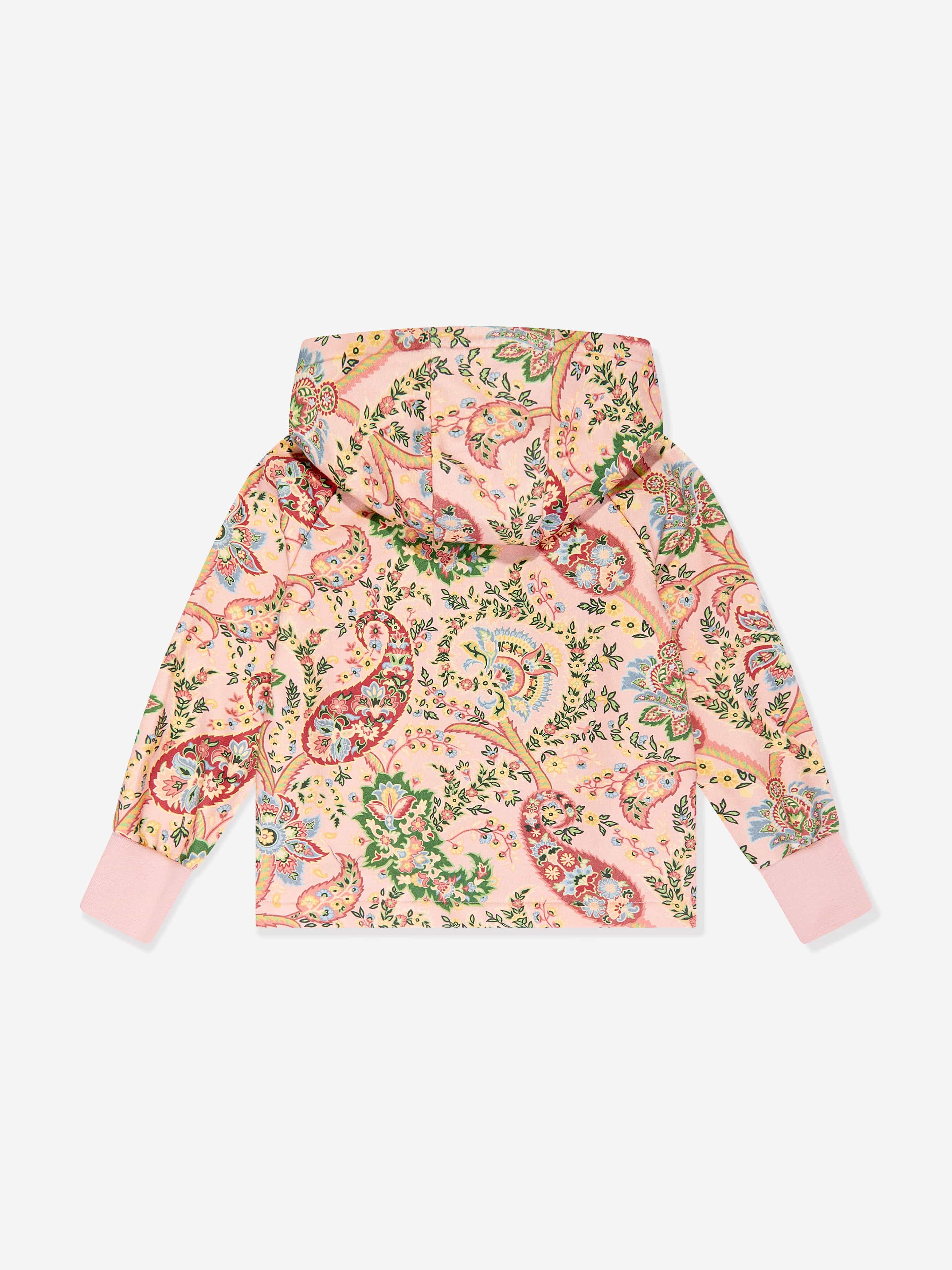 Etro Girls Paisley Zip Up Top in Pink