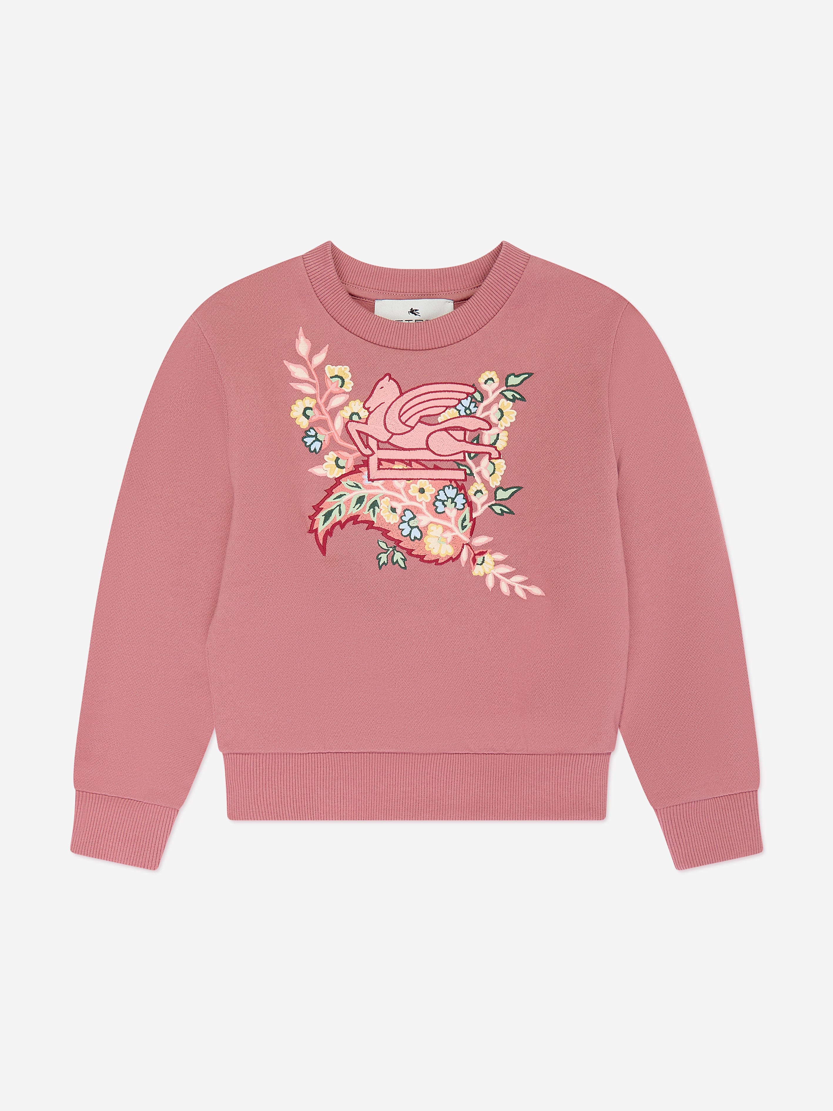 Etro Girls Pegaso Logo Sweatshirt in Pink