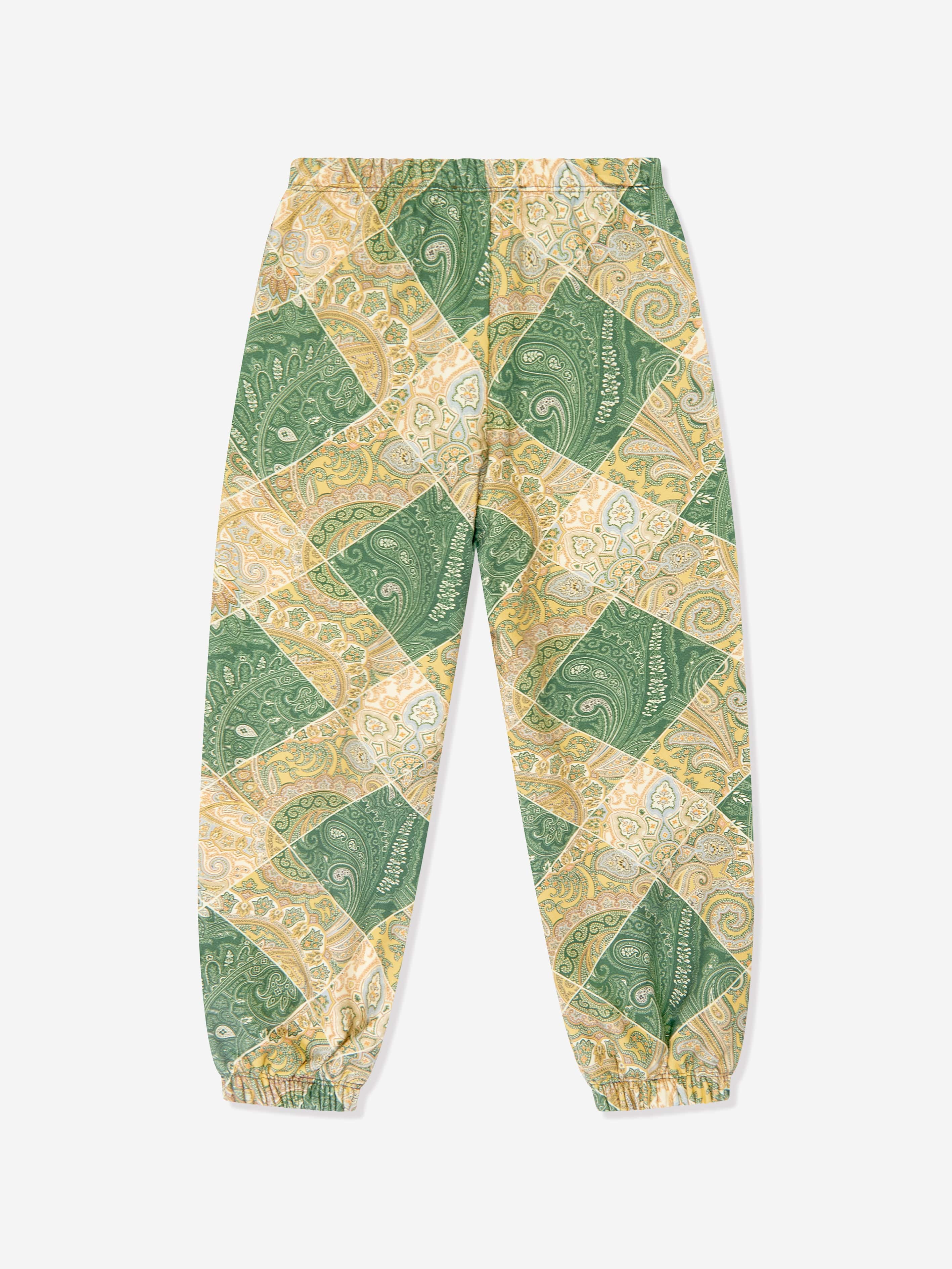 Etro Boys Paisley Joggers in Green