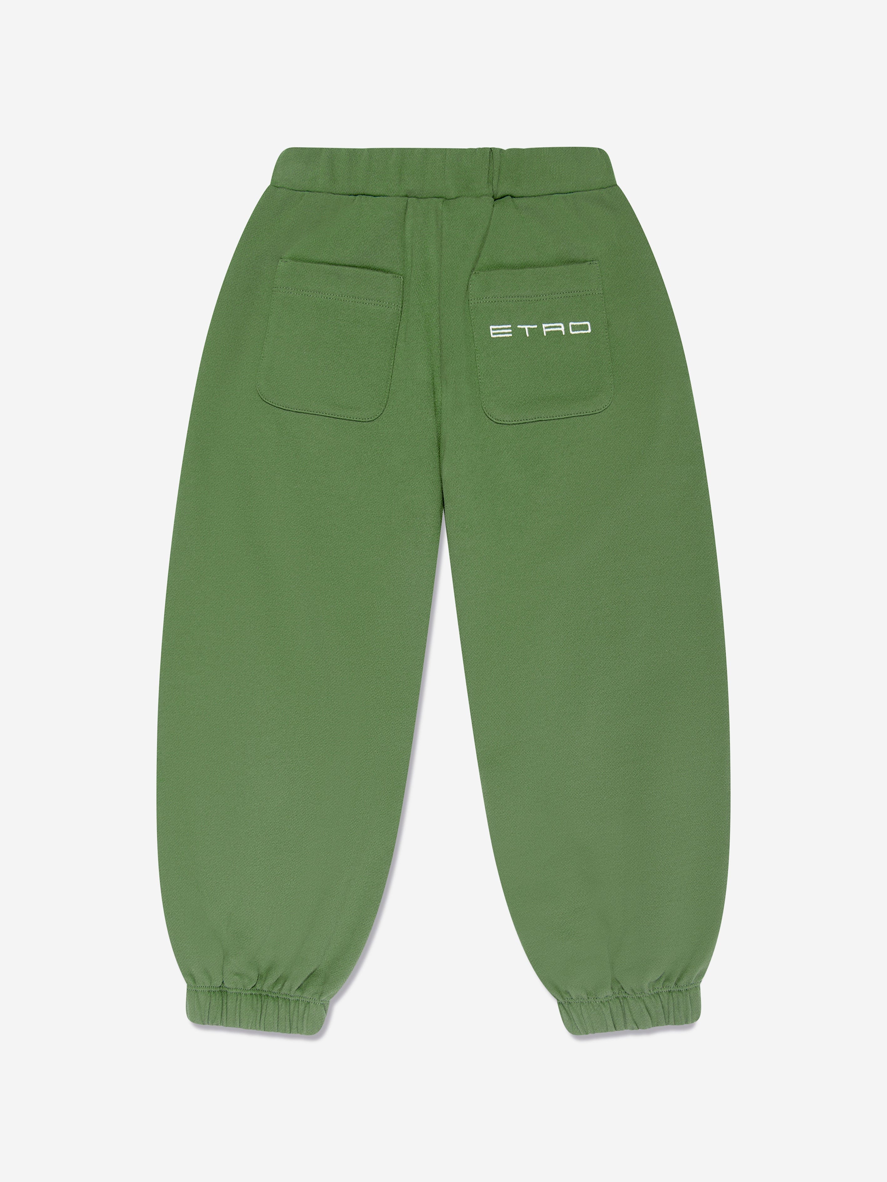 Etro Boys Branded Joggers in Green