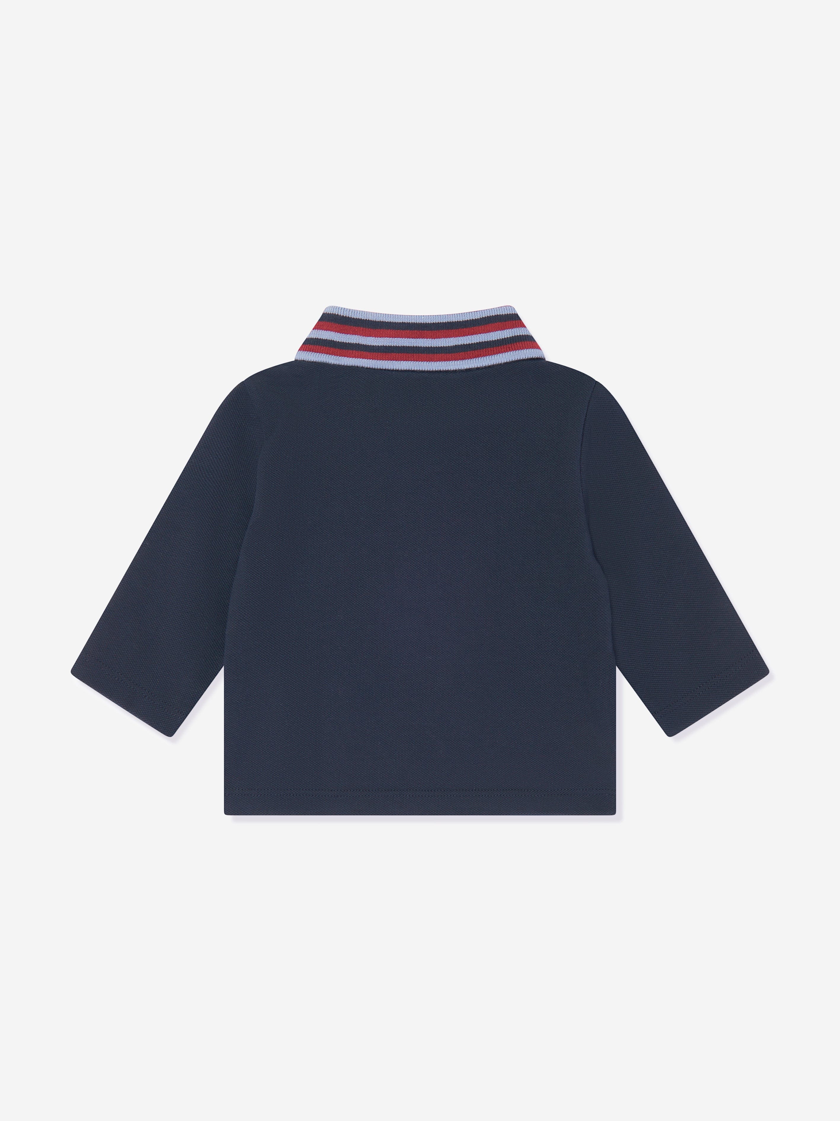 Etro Baby Boys Long Sleeve Polo Shirt in Navy