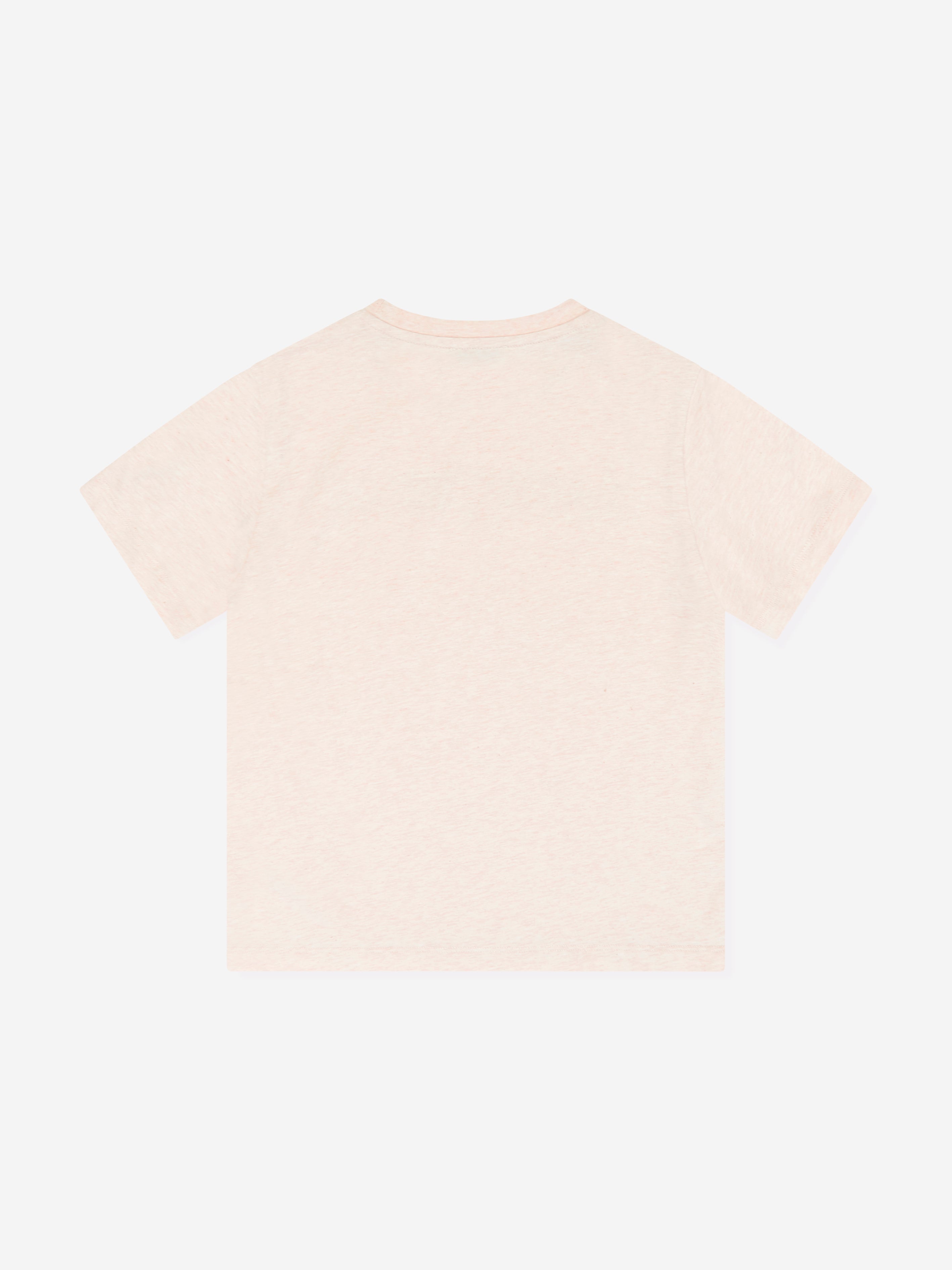 Etro Girls Floral Logo T-Shirt in Beige