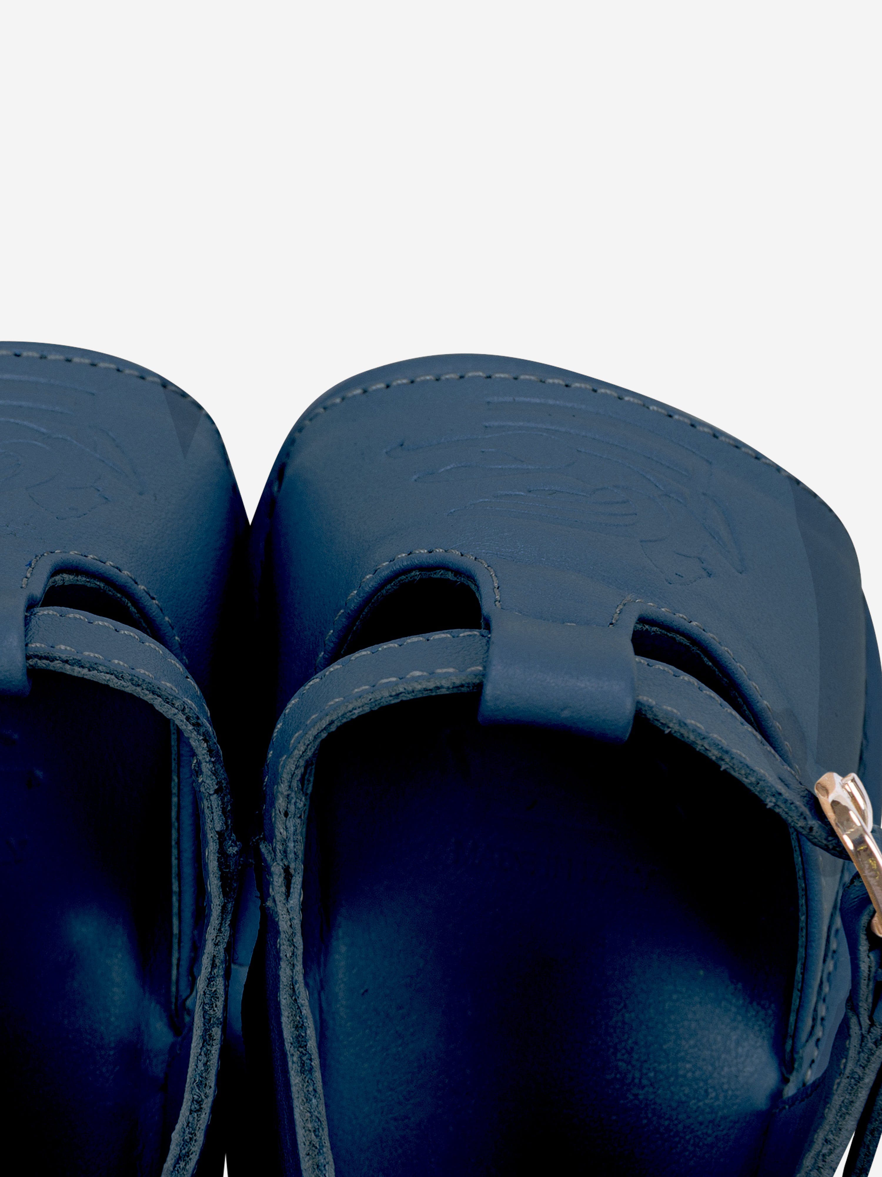 Etro Baby Boys Leather Logo Sandals in Navy