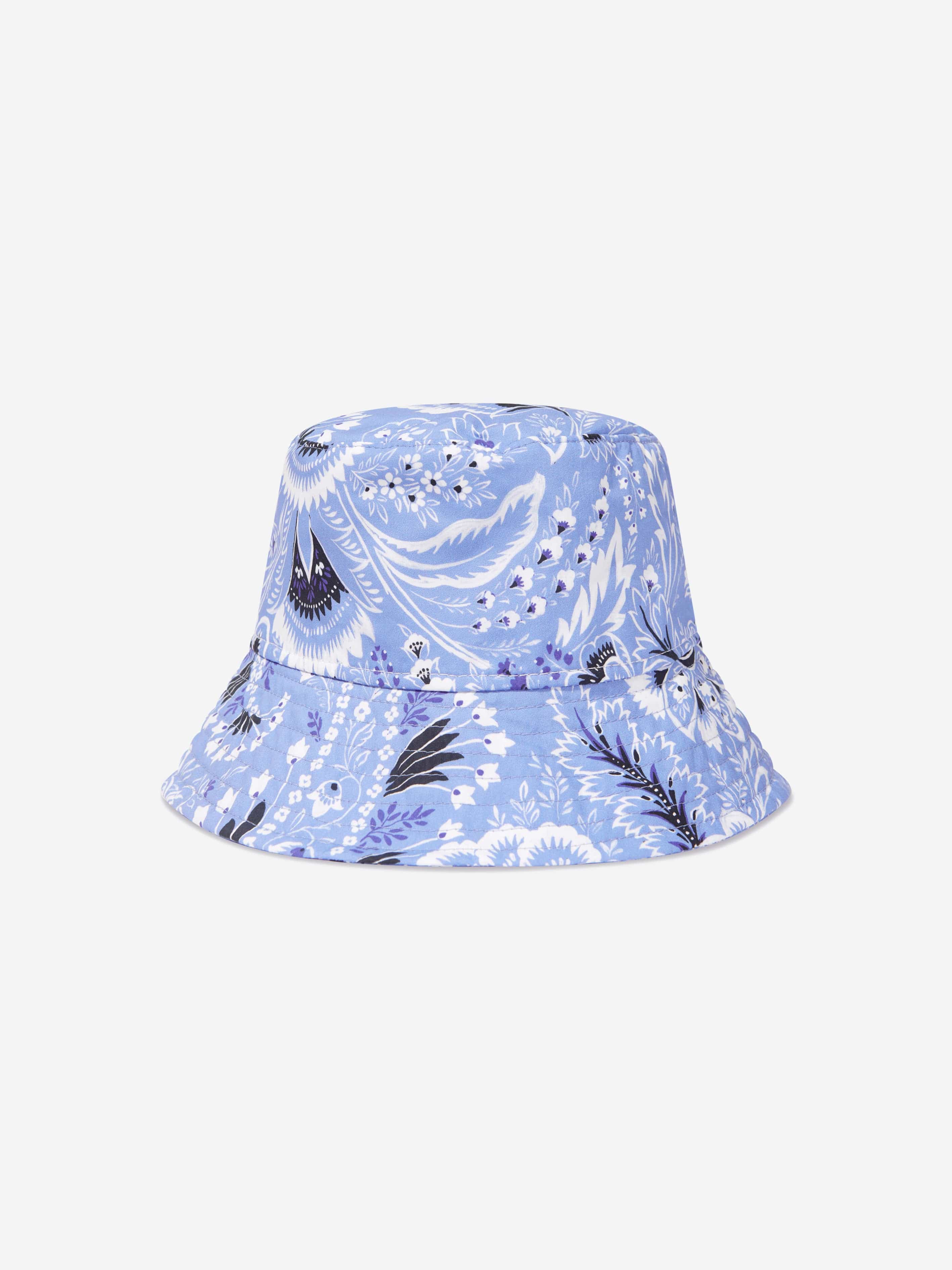 Etro Kids Floral Paisley Hat in Blue