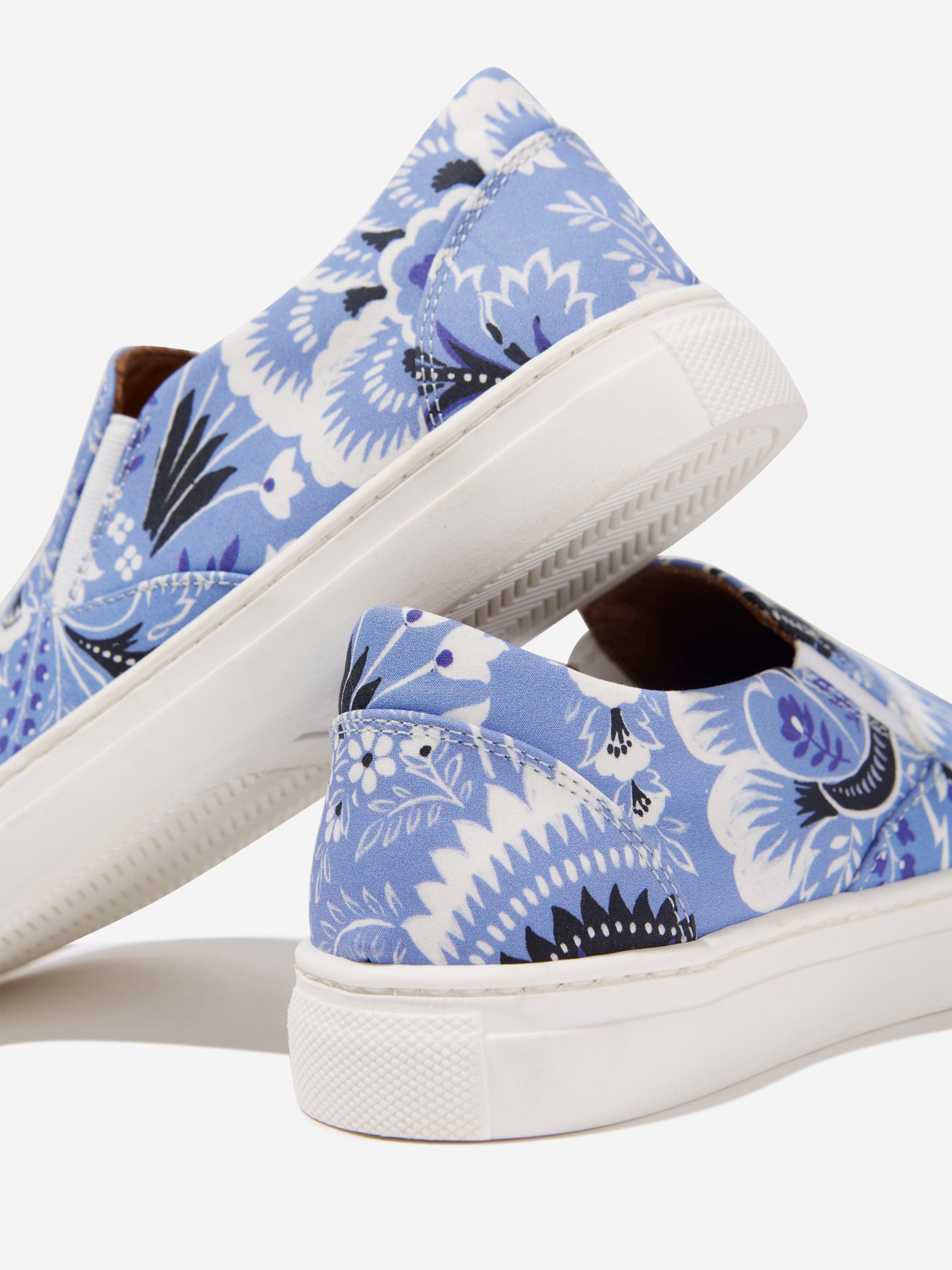 Etro Kids Floral Paisley Trainers in Blue