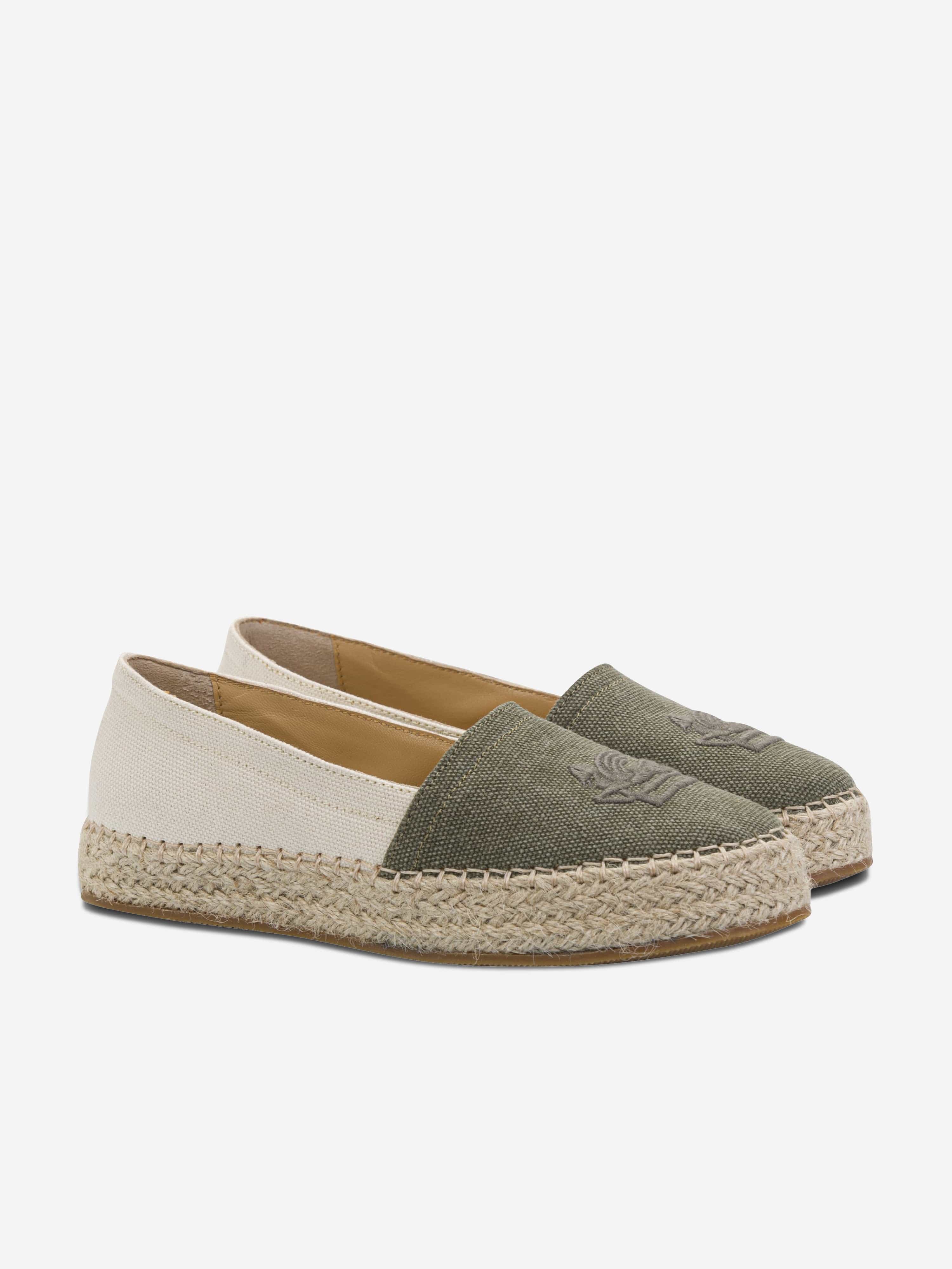 Etro Boys Logo Espadrilles in Green