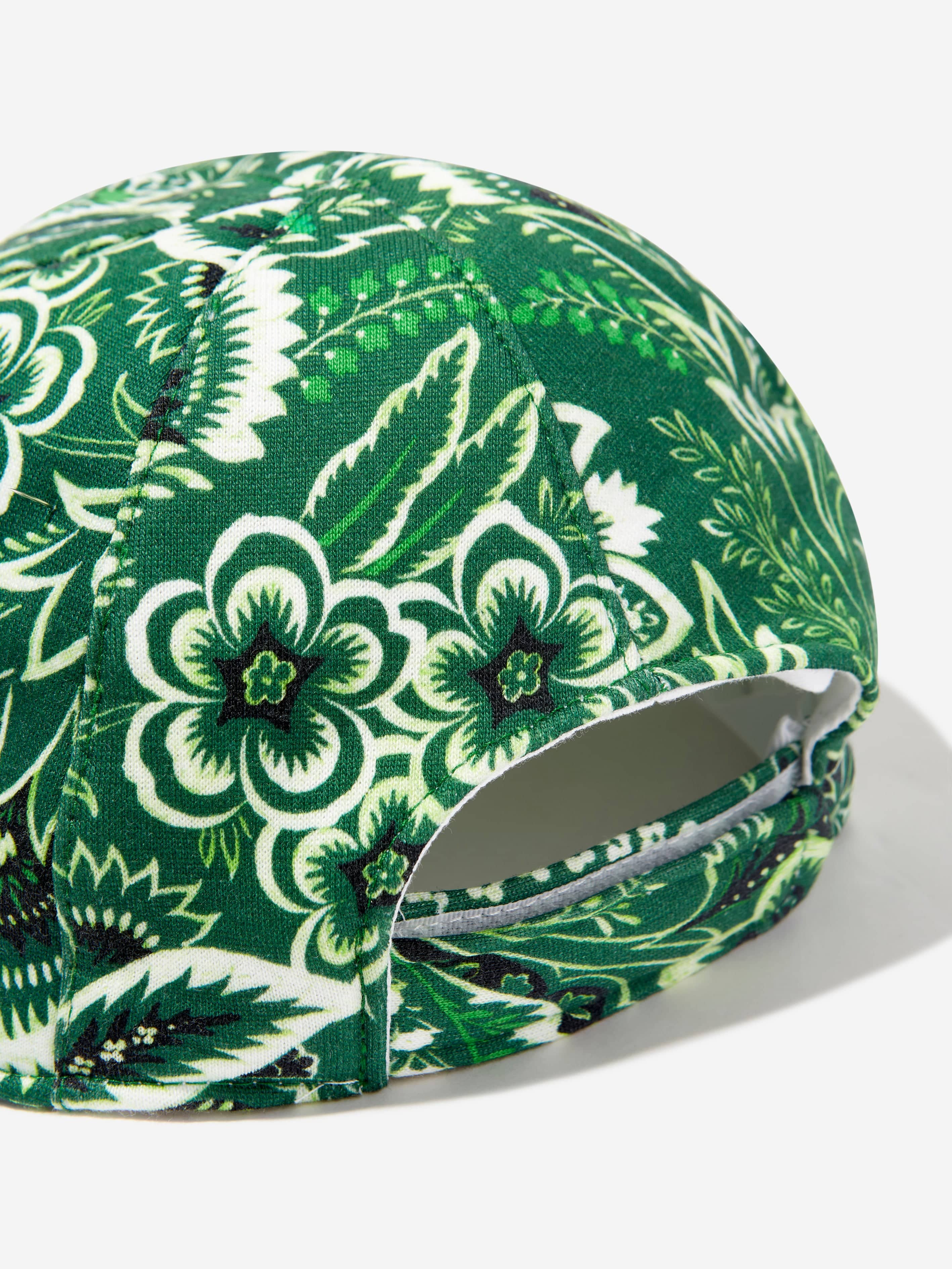 Etro Boys Floral Paisley Cap in Green