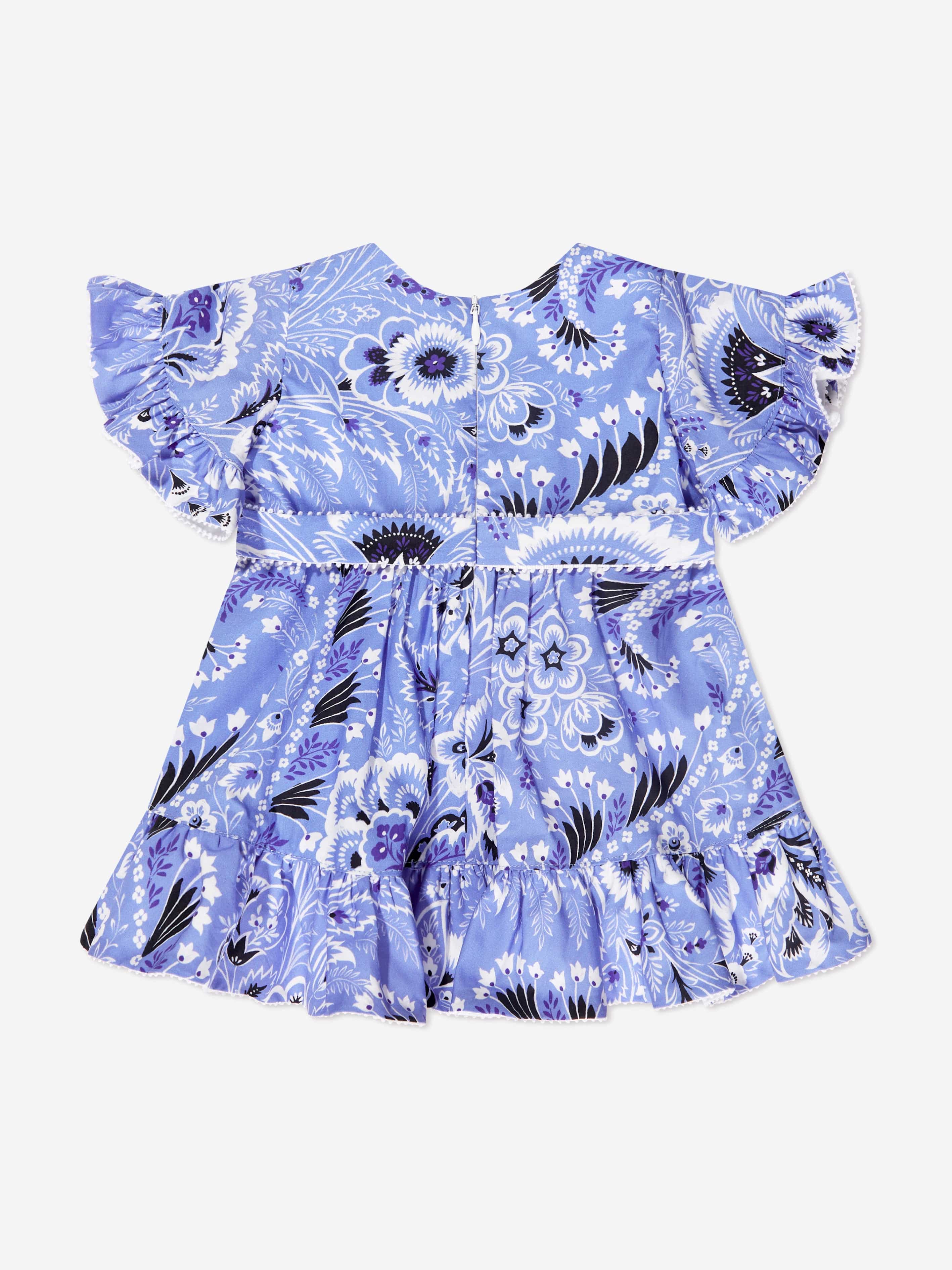 Etro Baby Girls Floral Paisley Dress in Blue