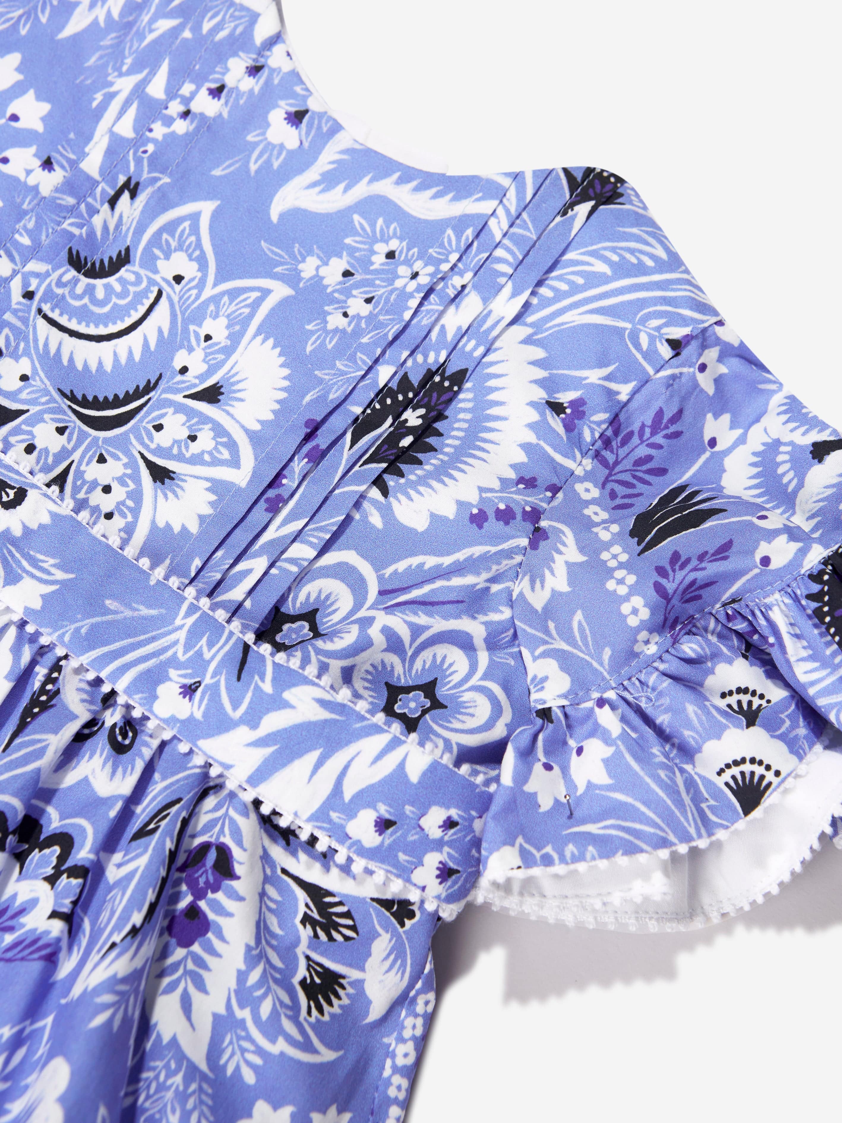 Etro Baby Girls Floral Paisley Dress in Blue