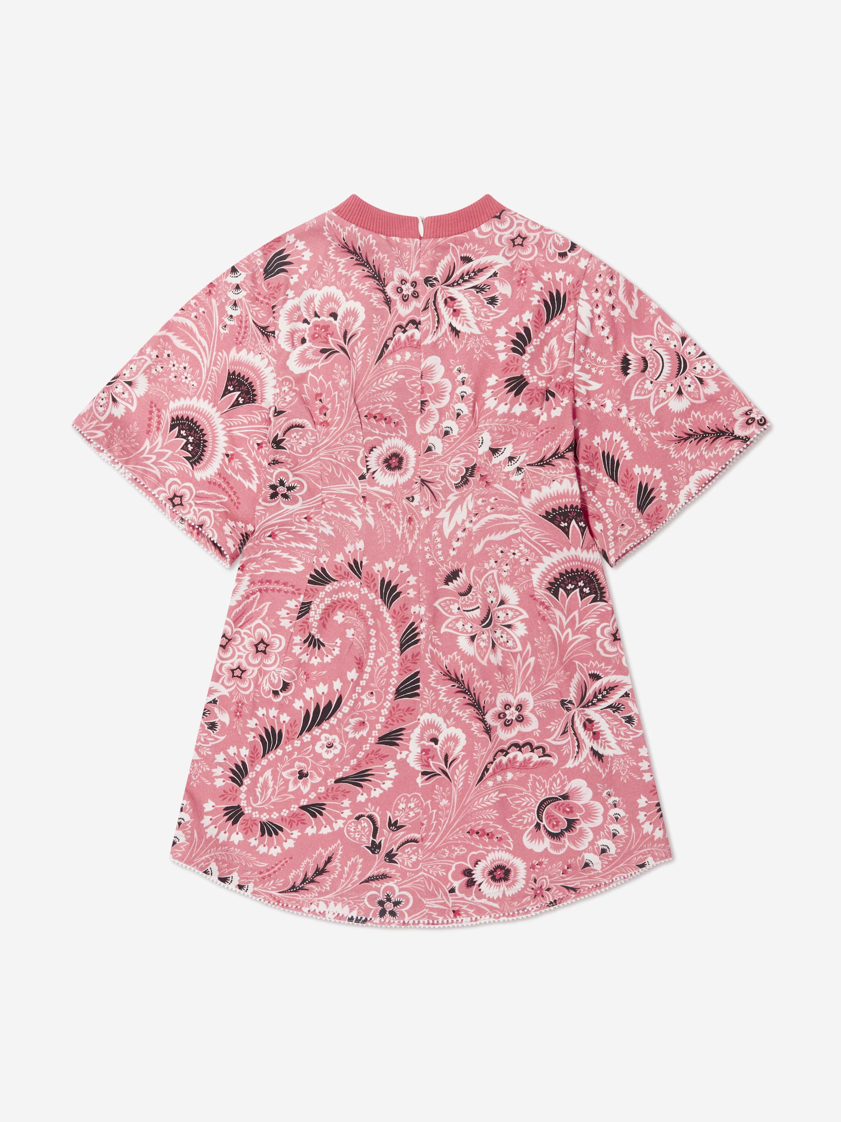 Etro Girls Floral Paisley Dress in Pink