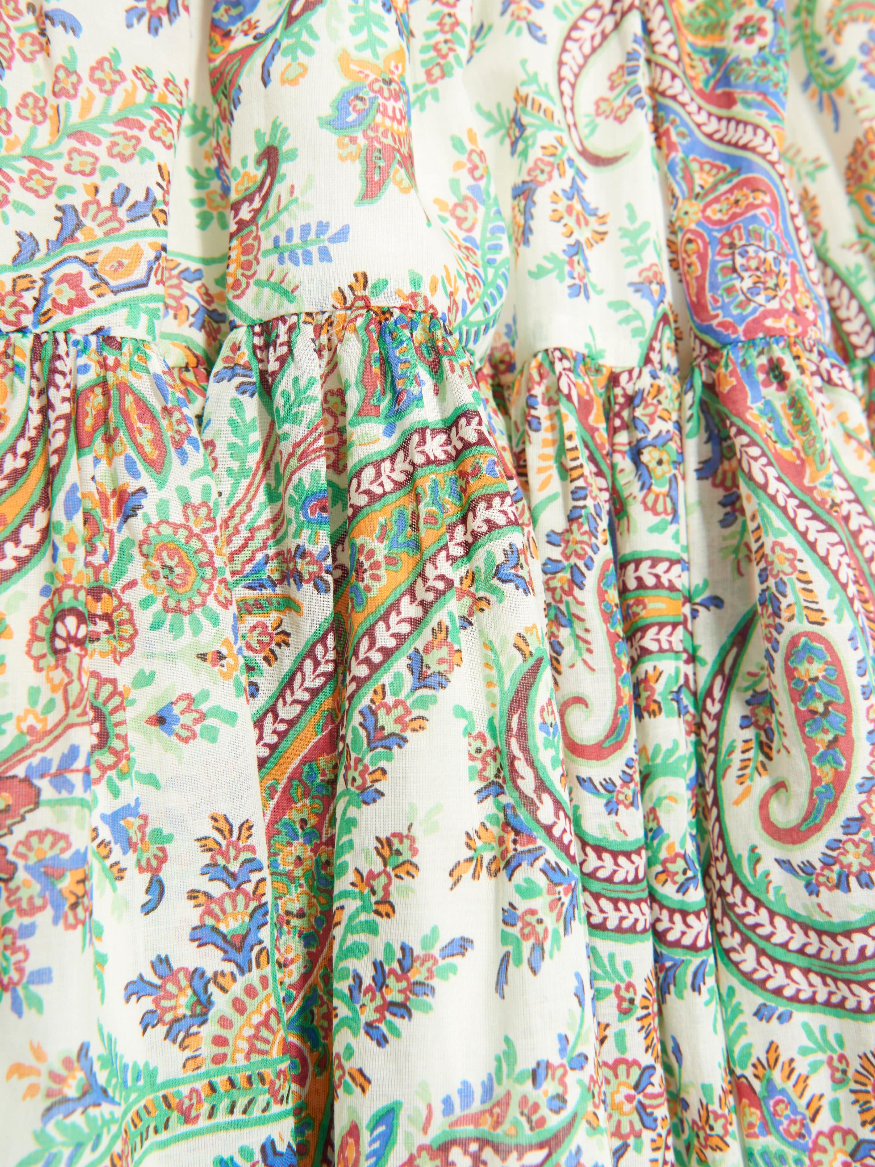 Etro Girls Paisley Woven Dress in Multicolour