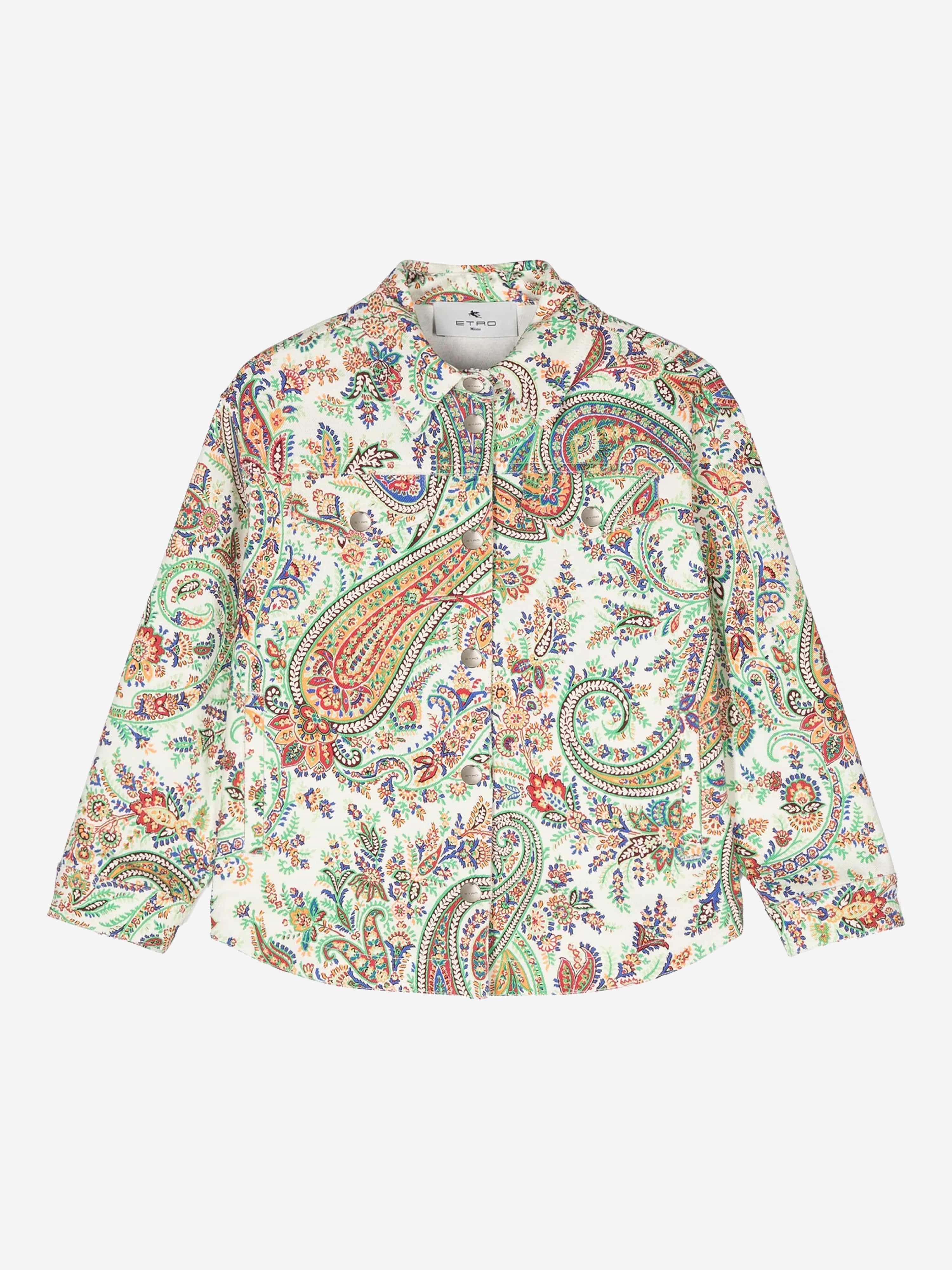 Etro Girls Floral Paisley Jacket in Multicolour