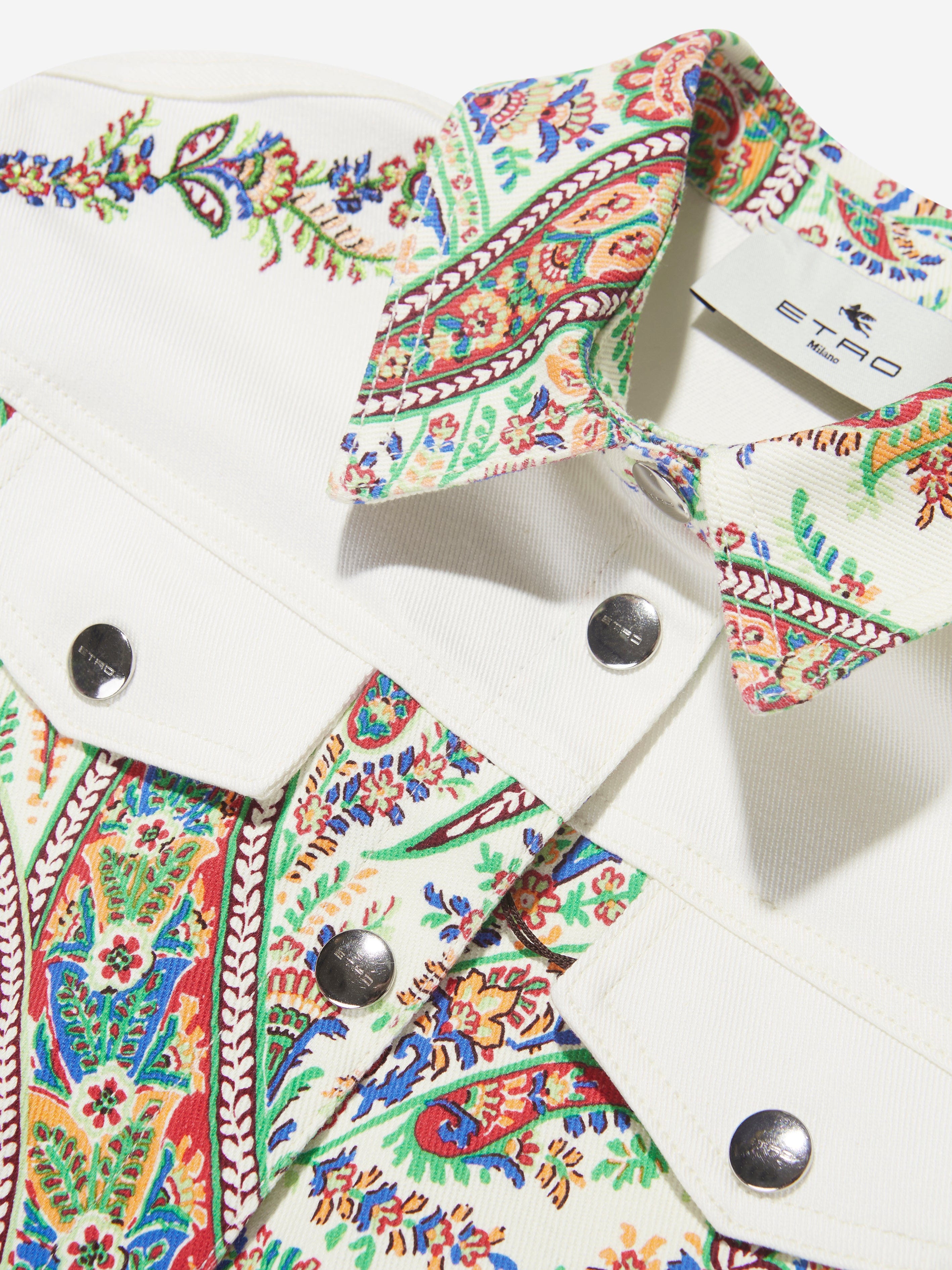 Etro Girls Floral Paisley Jacket in Multicolour