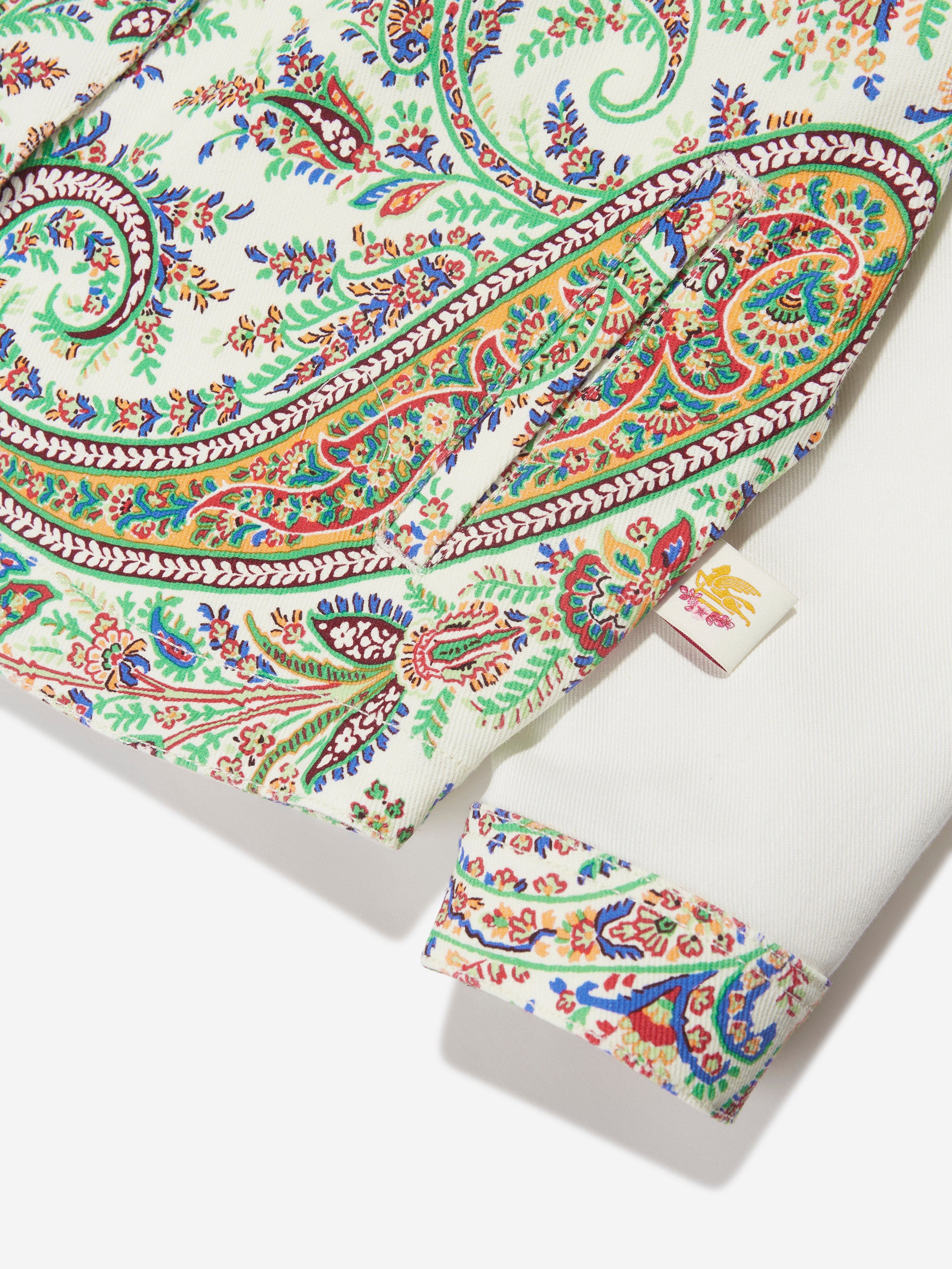 Etro Girls Floral Paisley Jacket in Multicolour
