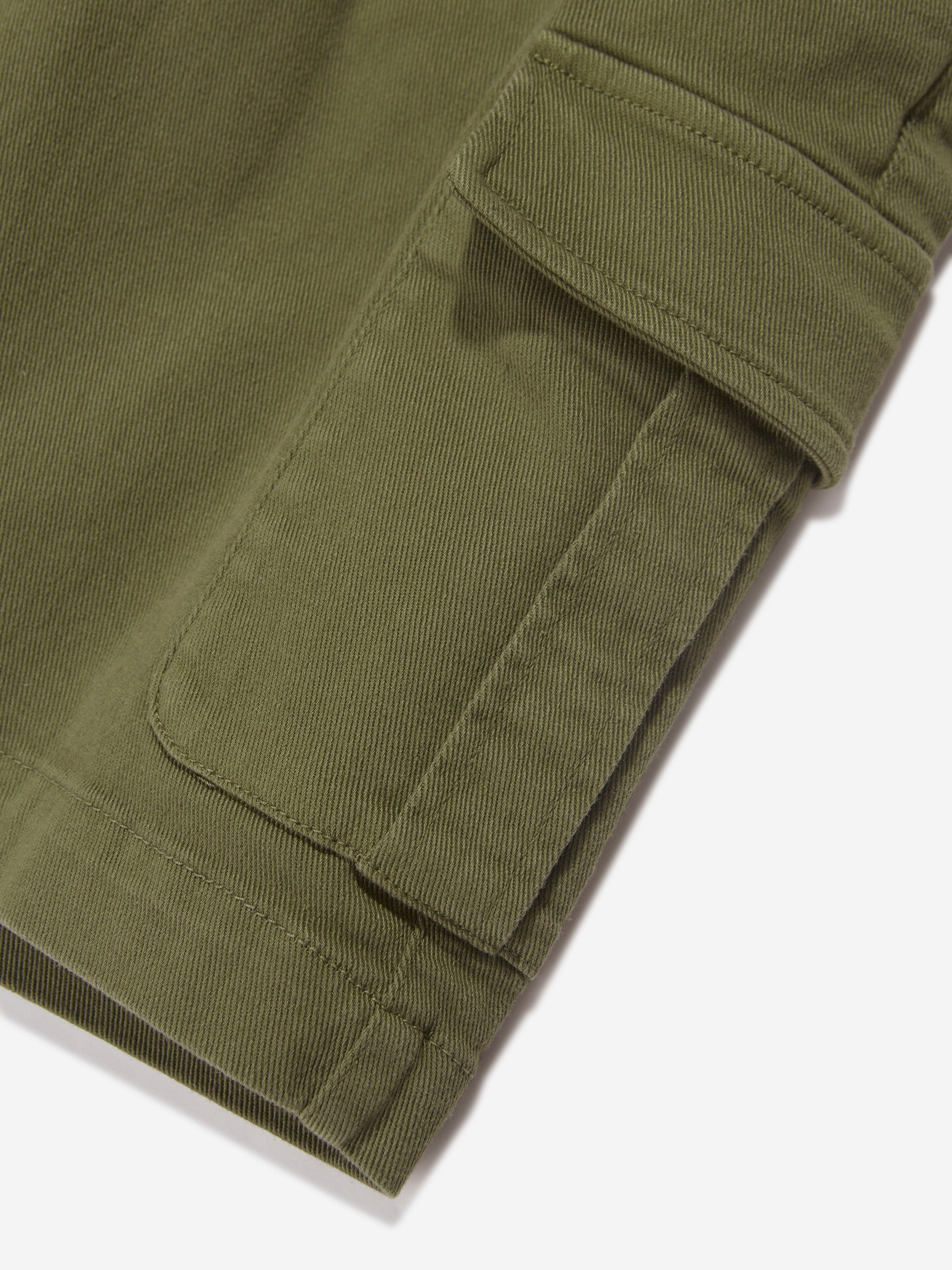 Etro Boys Cargo Shorts in Green