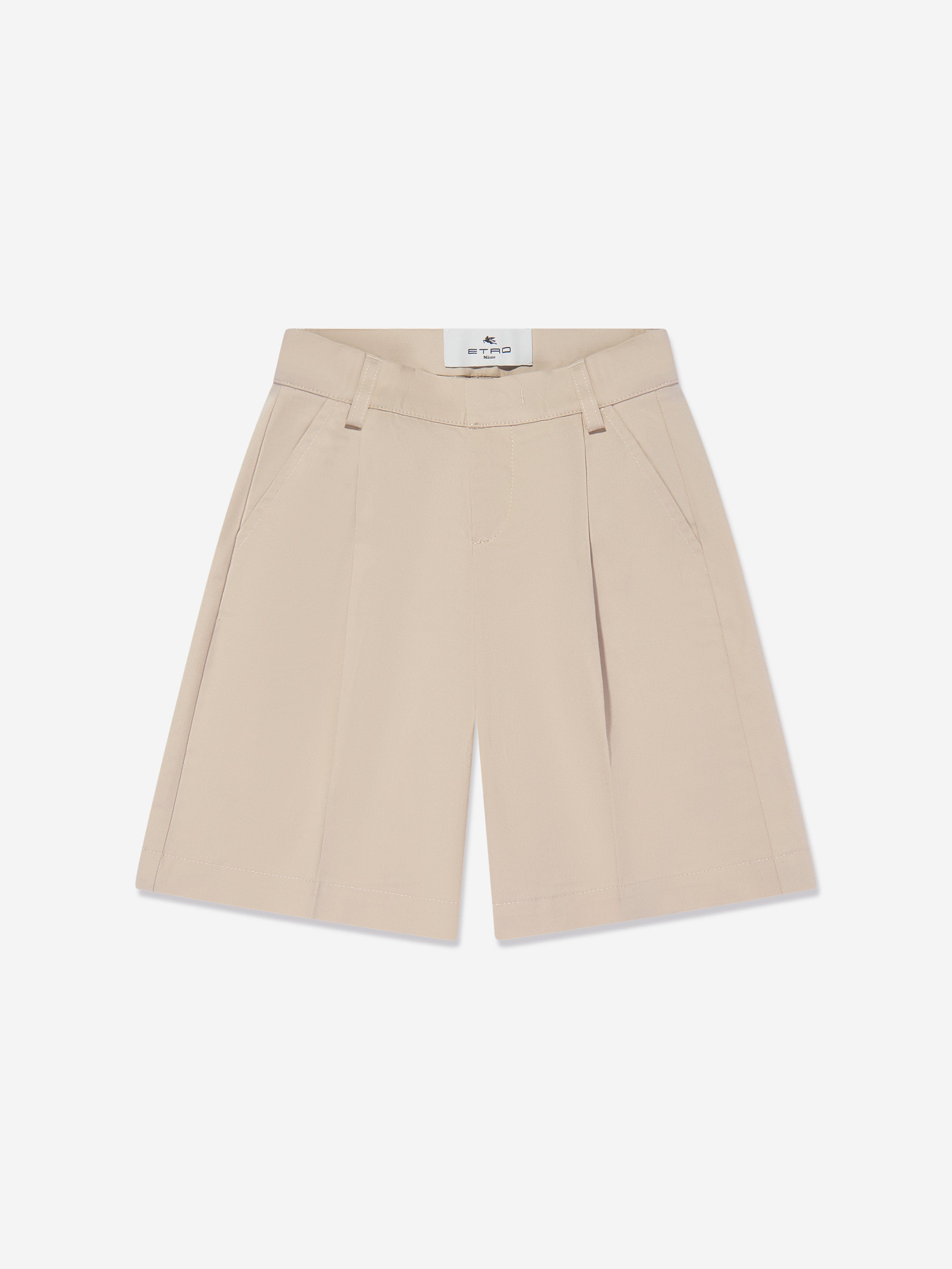 Etro Boys Chino Shorts in Beige