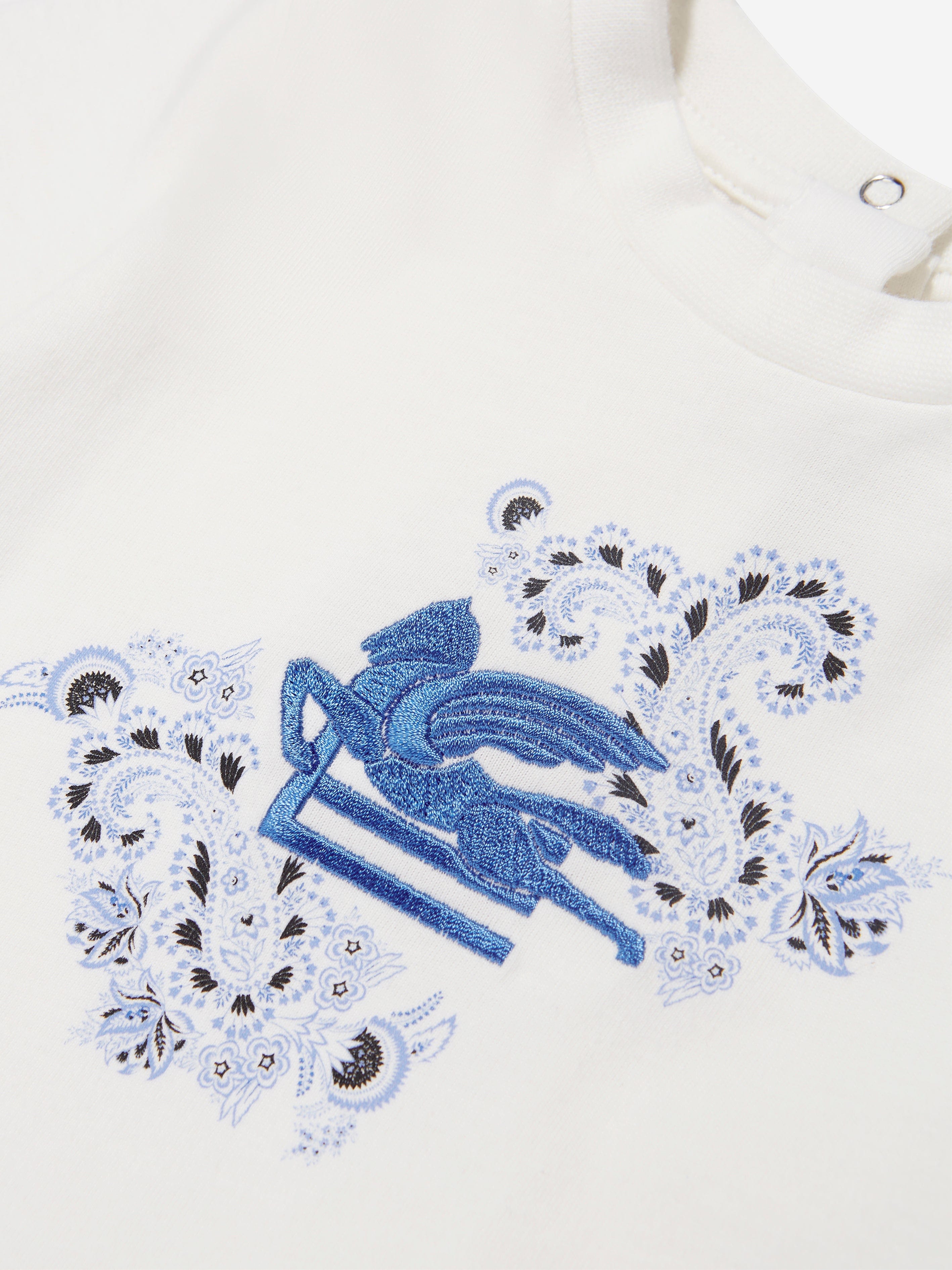 Etro Baby Boys Paisley Logo T-Shirt in Ivory