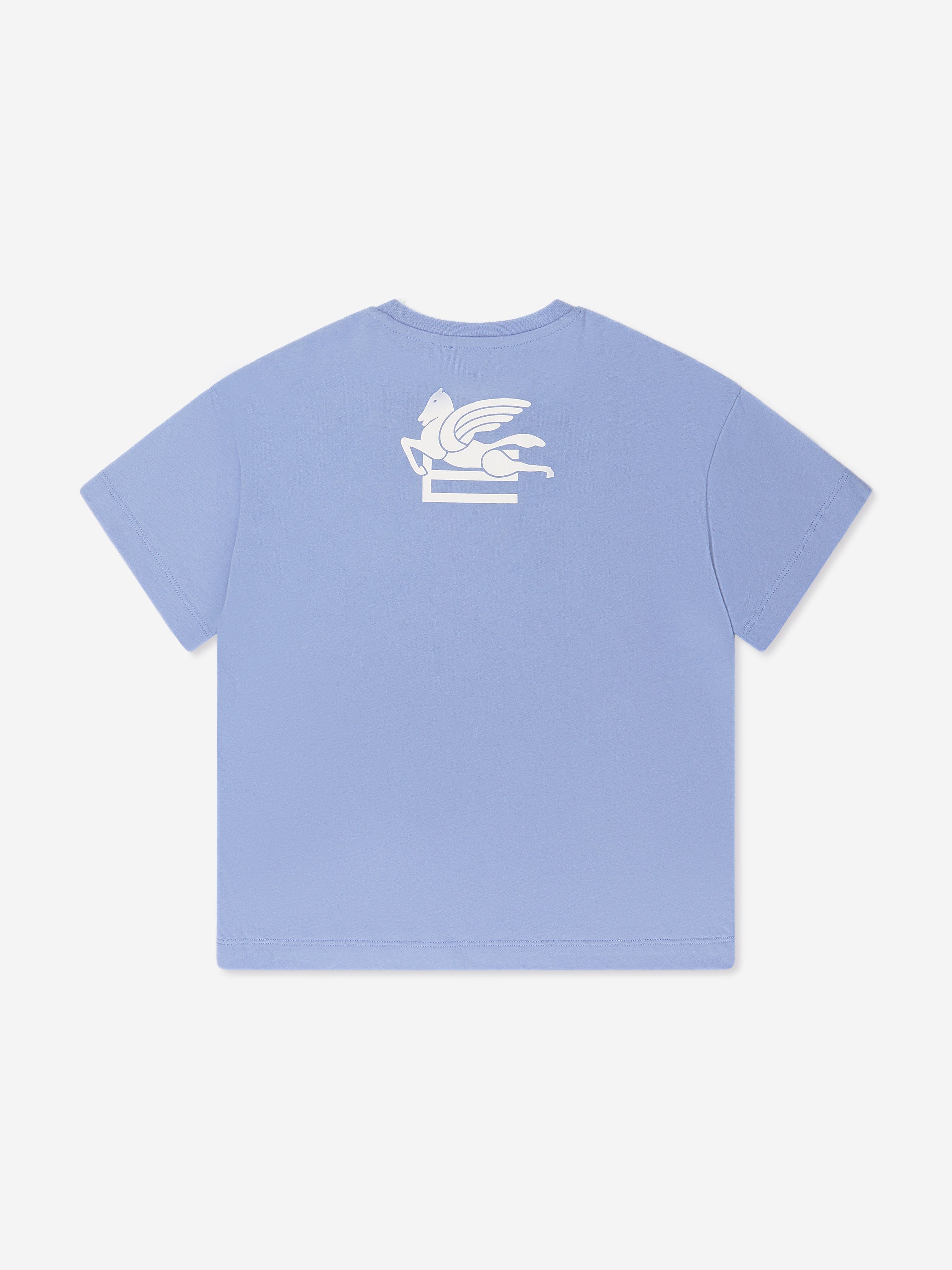 Etro Boys Logo T-Shirt in Blue