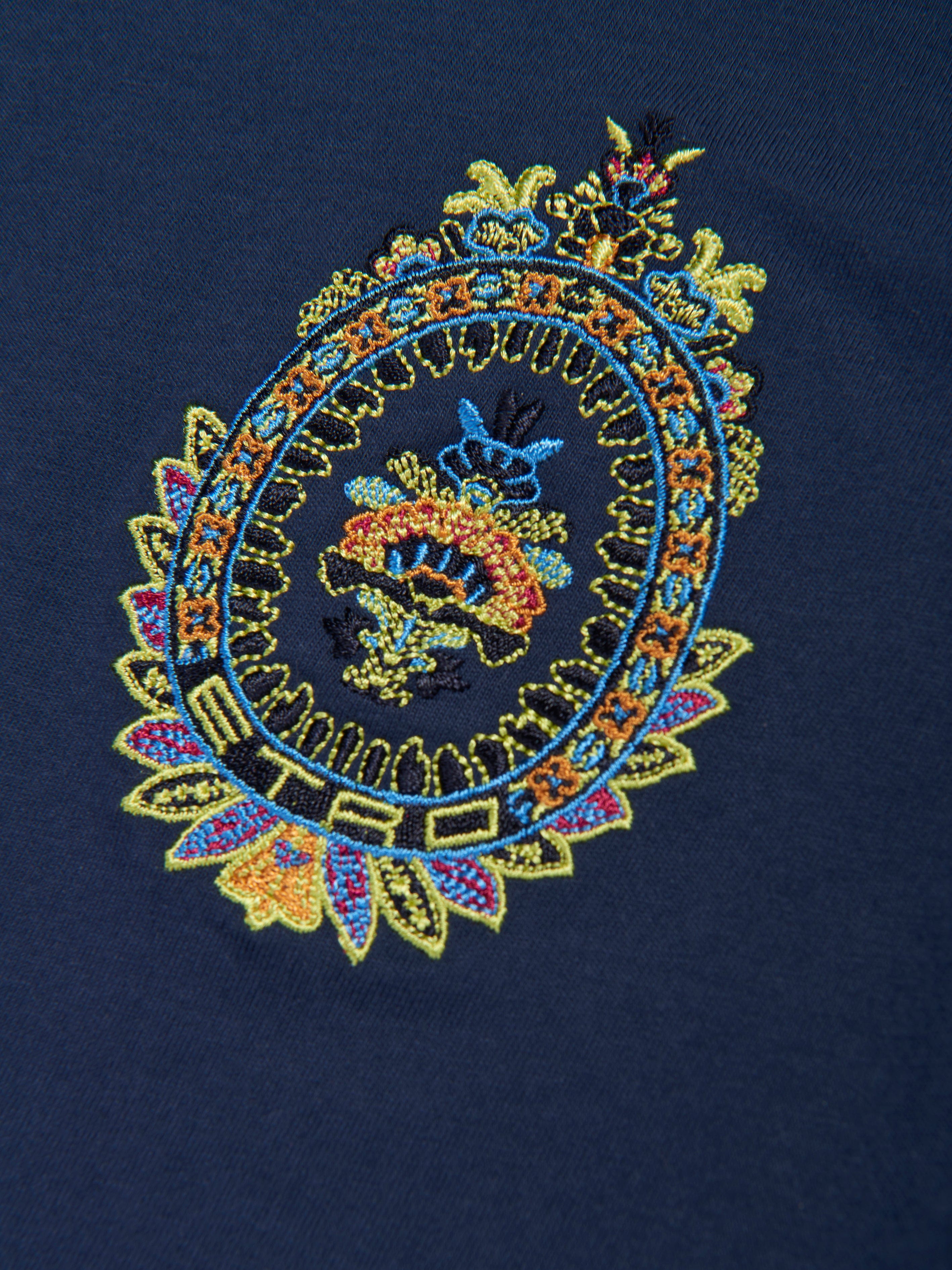 Etro Boys Crest Logo T-Shirt in Navy