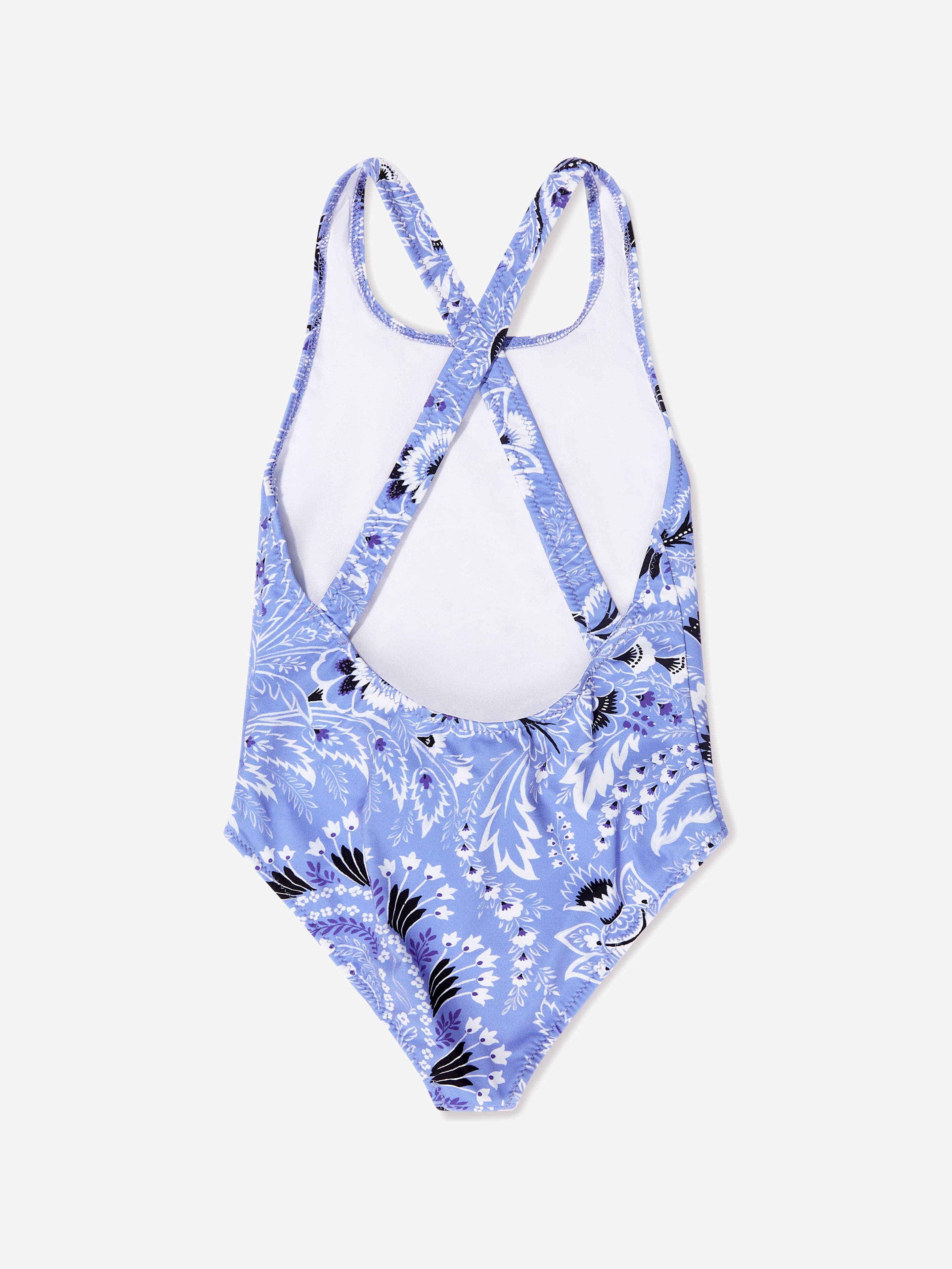 Etro Girls Floral Paisley Swimsuit in Blue