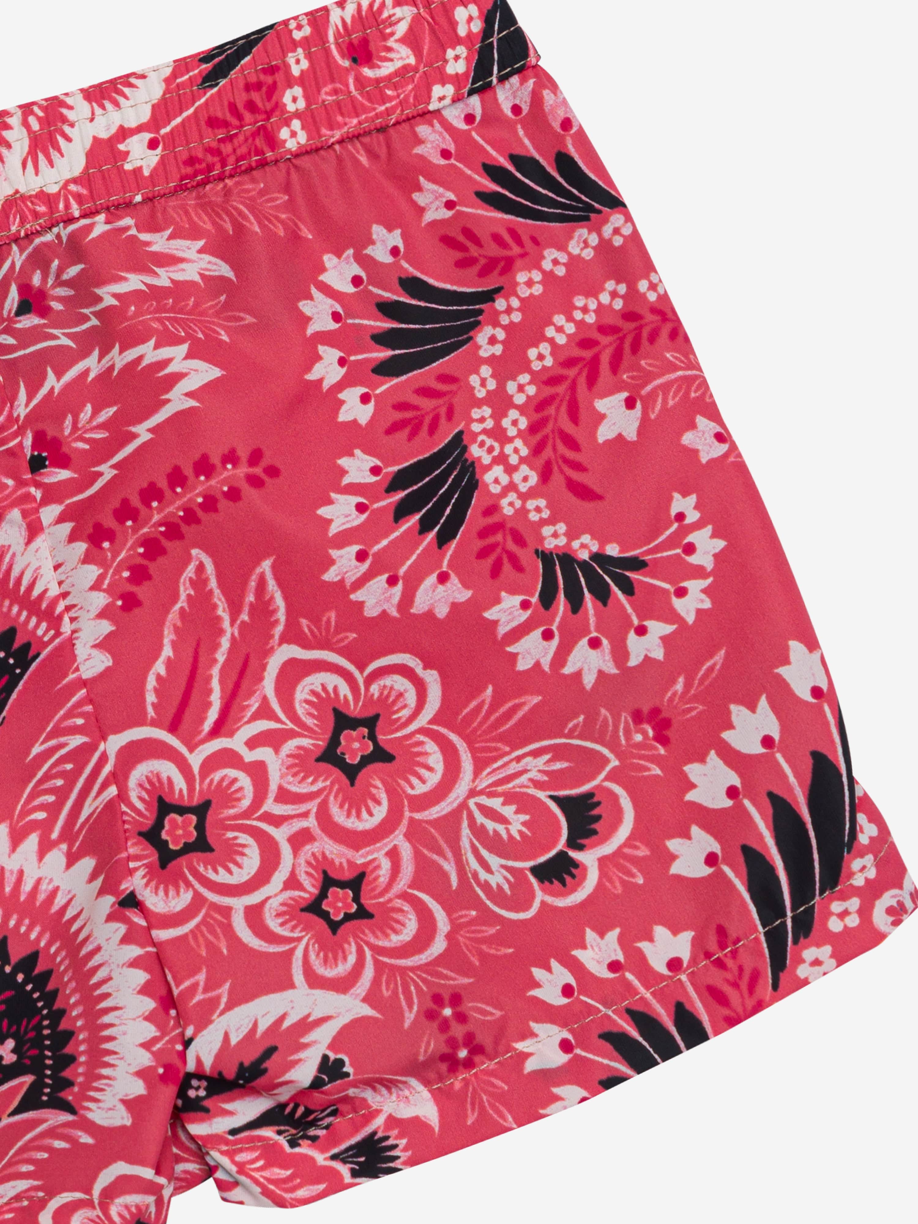 Etro Boys Floral Paisley Swim Shorts in Pink