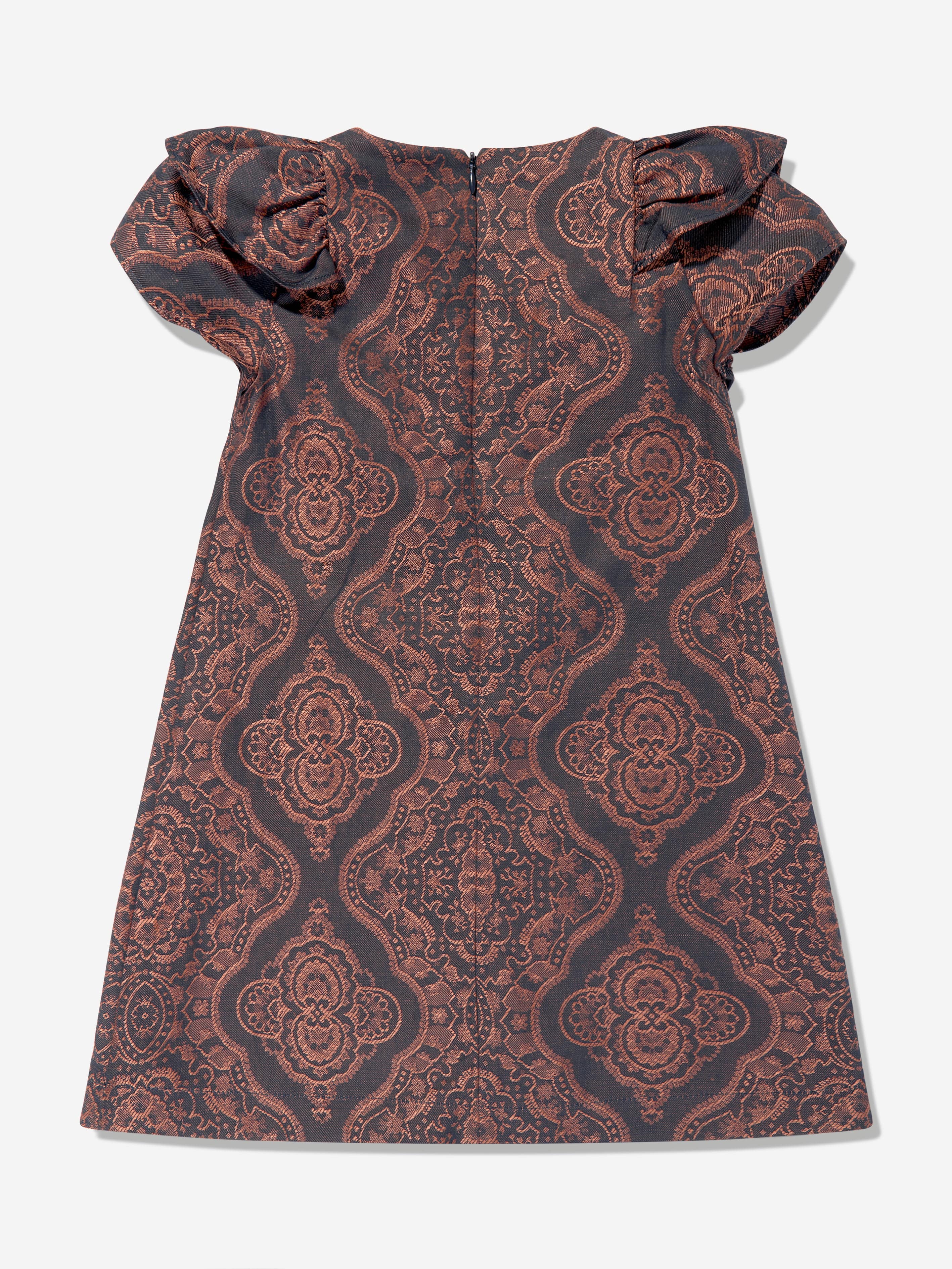 Etro Girls Jacquard Dress in Navy