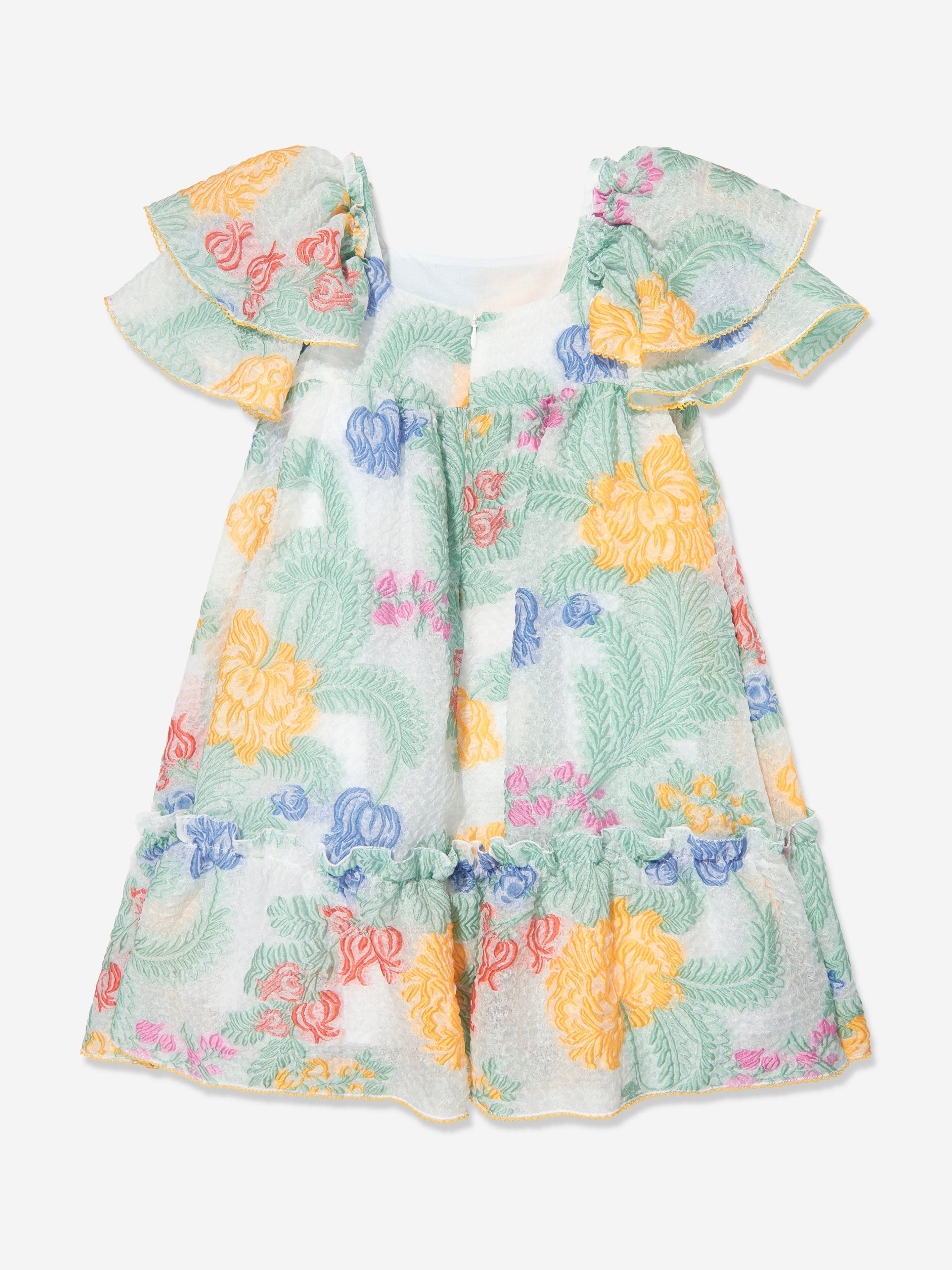 Etro Girls Floral Silk Dress in Multicolour