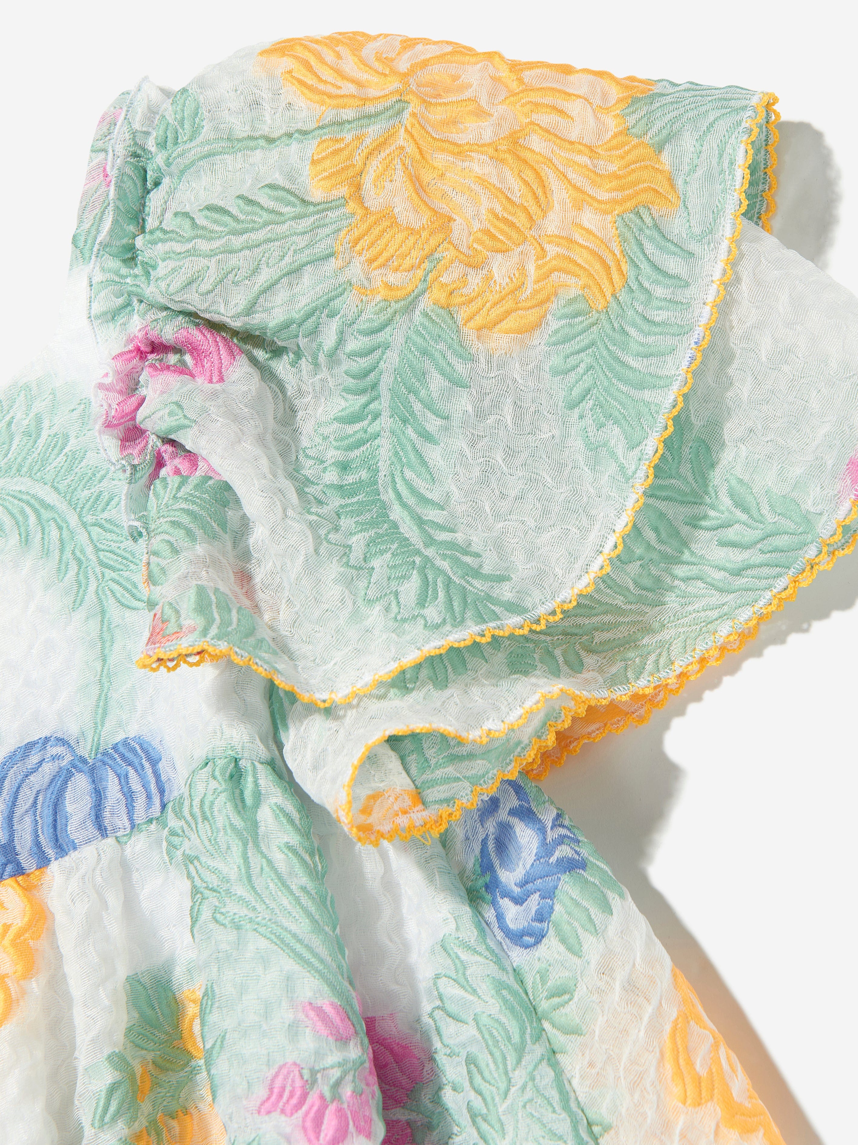 Etro Girls Floral Silk Dress in Multicolour