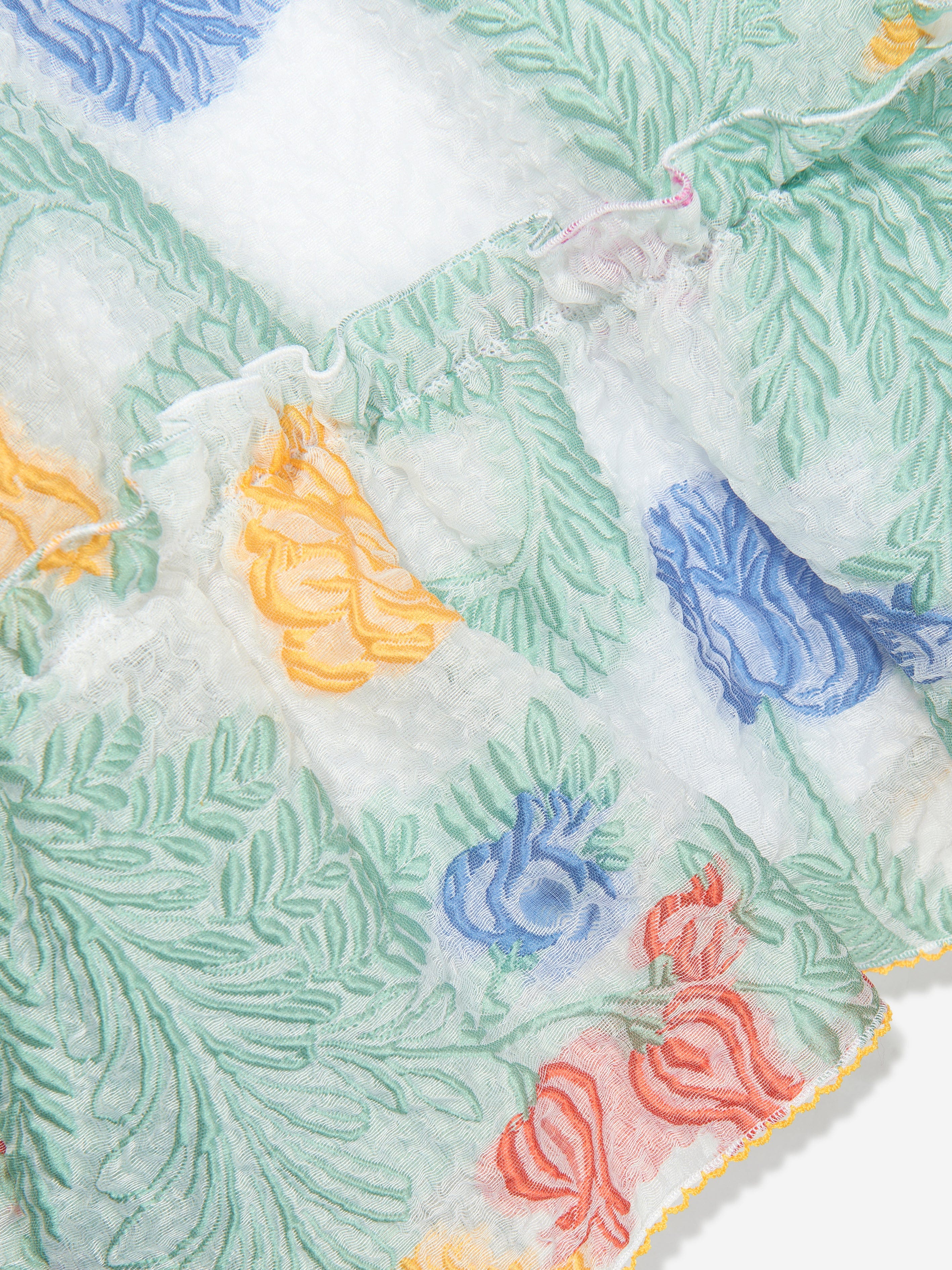 Etro Girls Floral Silk Dress in Multicolour