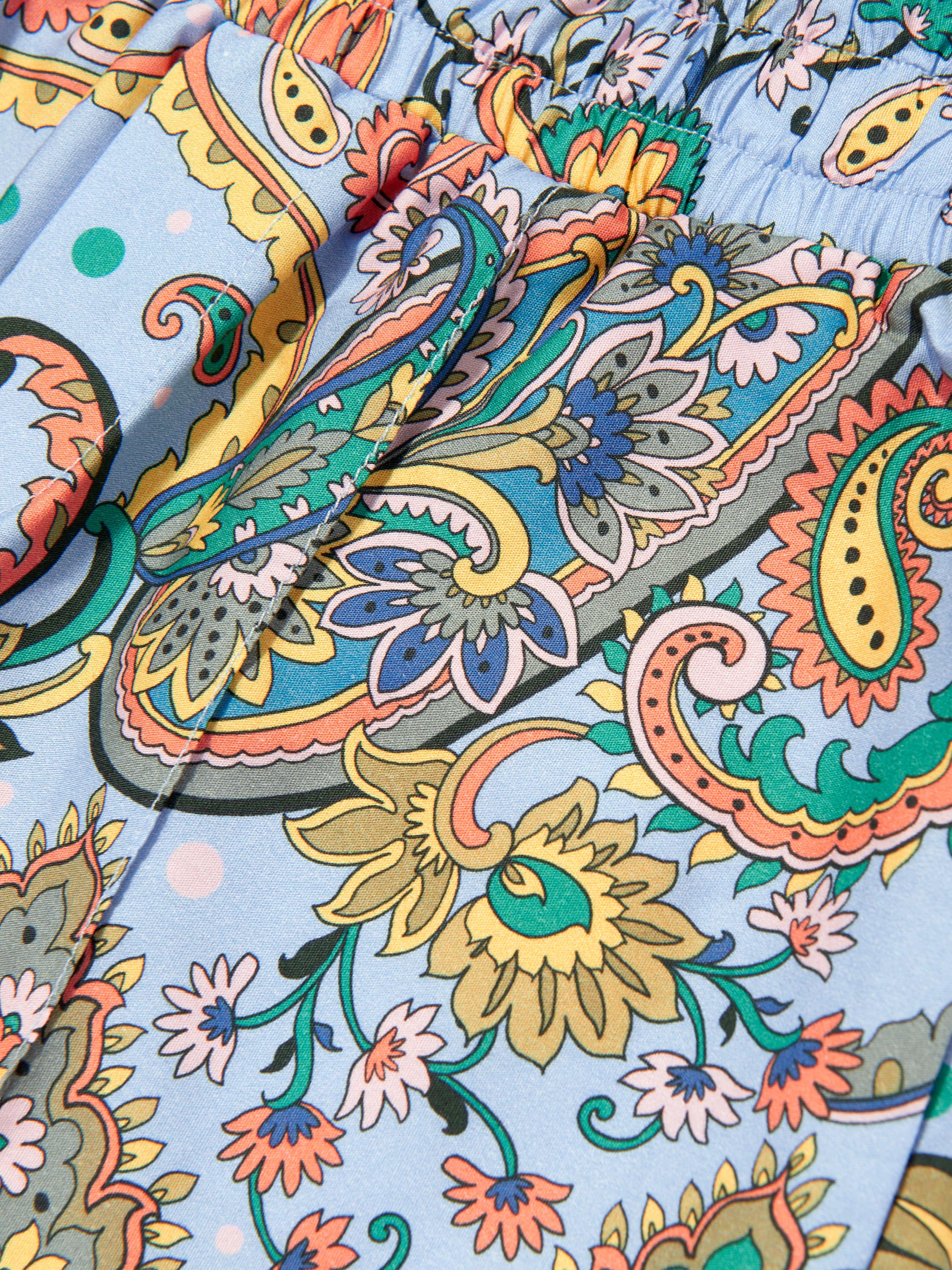 Etro Boys Paisley Print Shorts in Blue